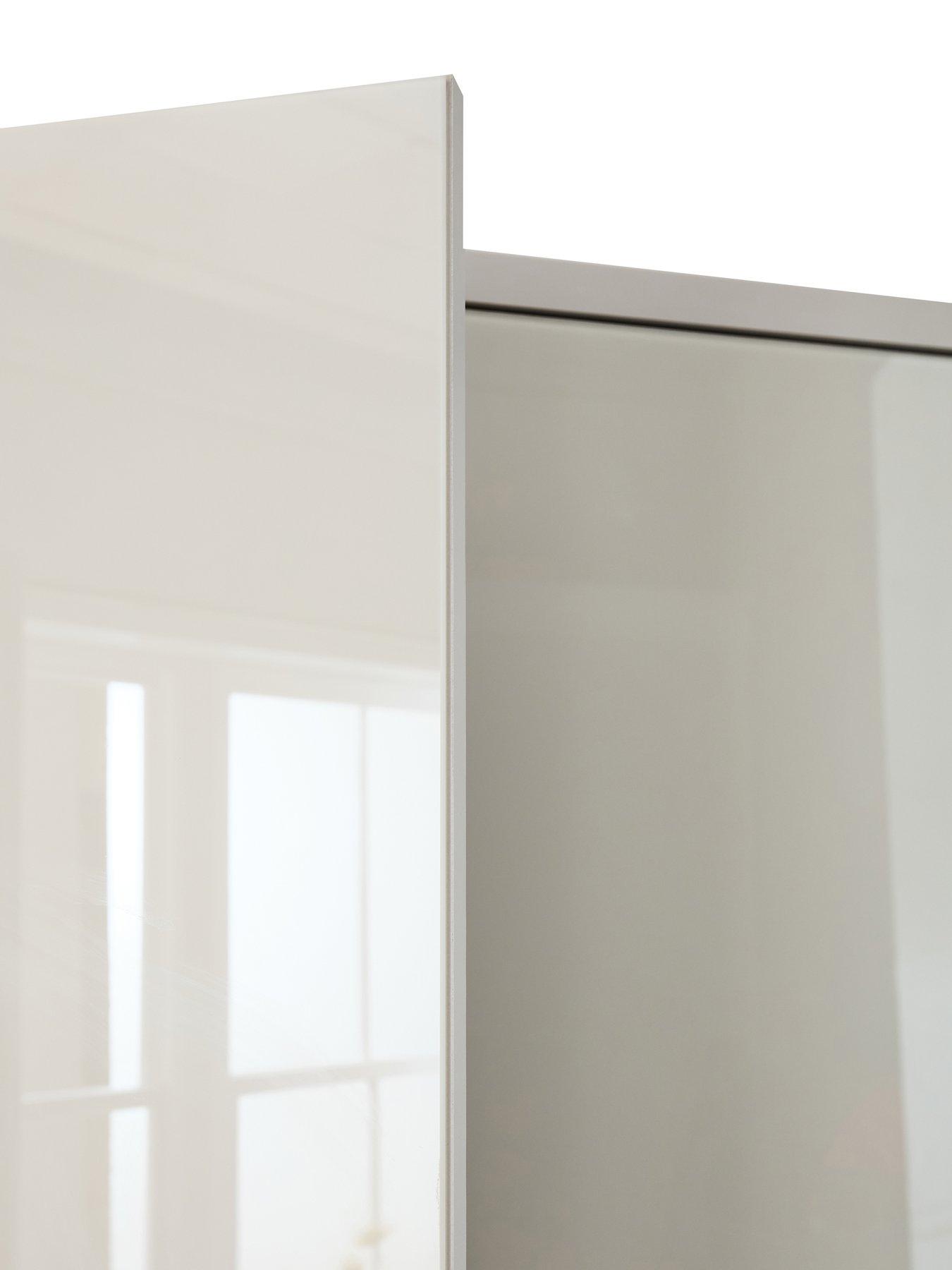 Image 7 of 7 of The Very Collection Palma Glass 5 Door Wardrobe - Oatmeal - FSC&reg; Certified