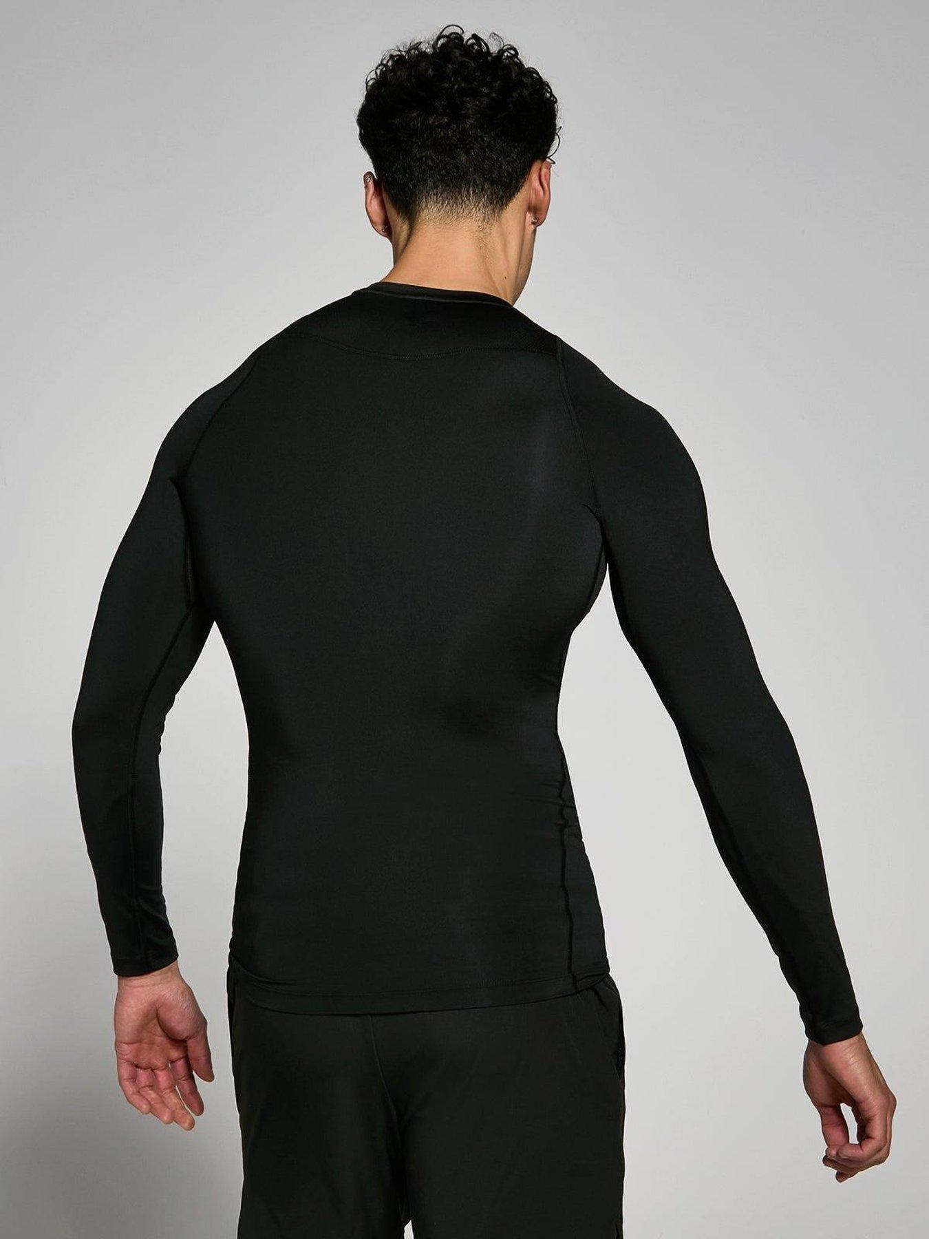  image of myprotein-mens-training-core-base-layer-ls-top-black