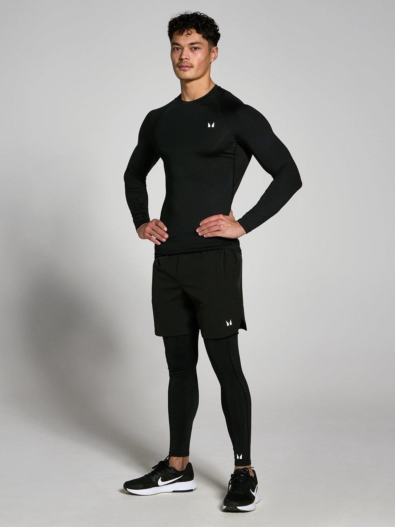  image of myprotein-mens-training-core-base-layer-ls-top-black