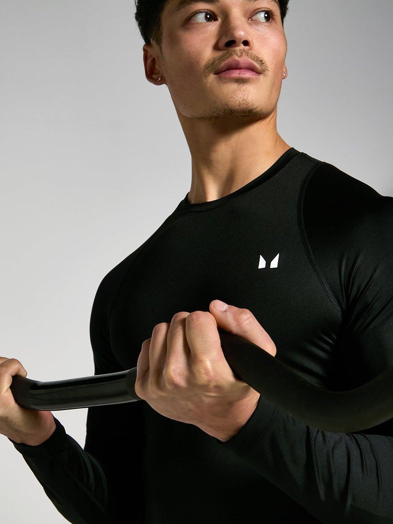  image of myprotein-mens-training-core-base-layer-ls-top-black