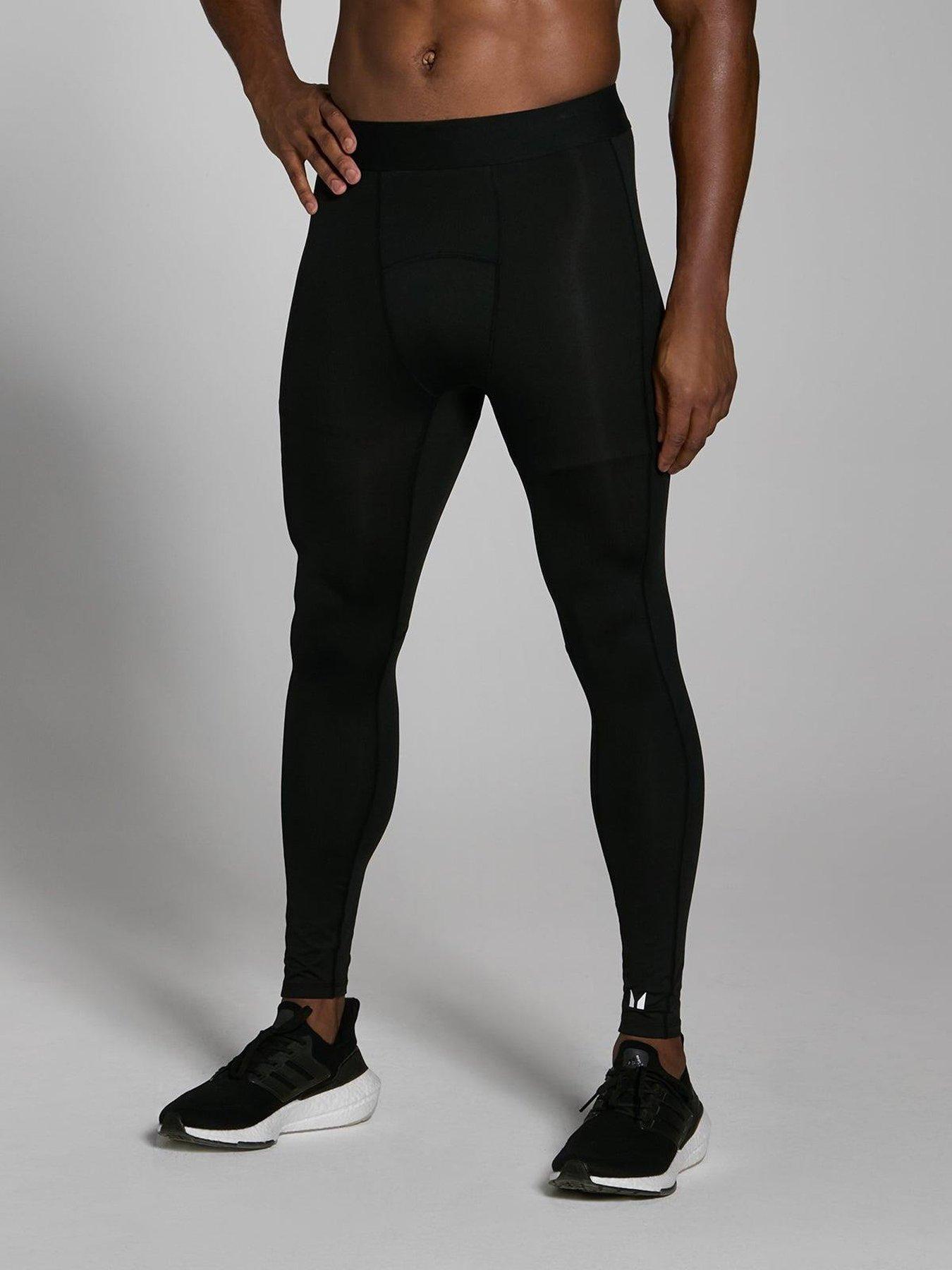  image of myprotein-mens-training-core-base-layer-tights-black