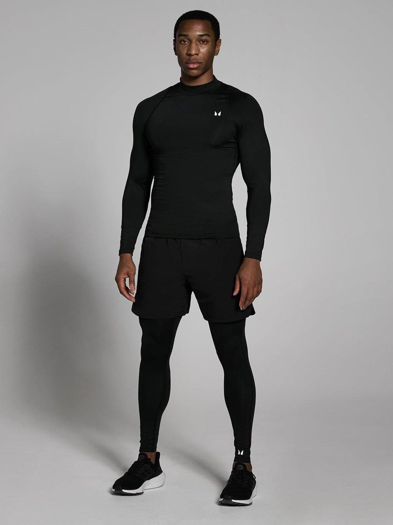  image of myprotein-mens-training-core-base-layer-tights-black