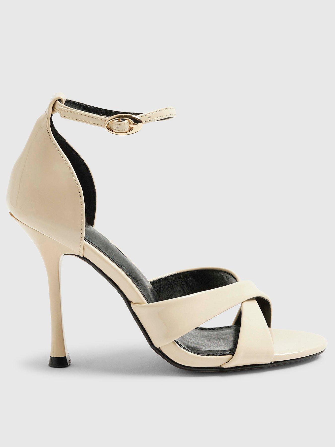 Image 2 of 6 of River Island Crossstrap Barely There Sandal - Cream