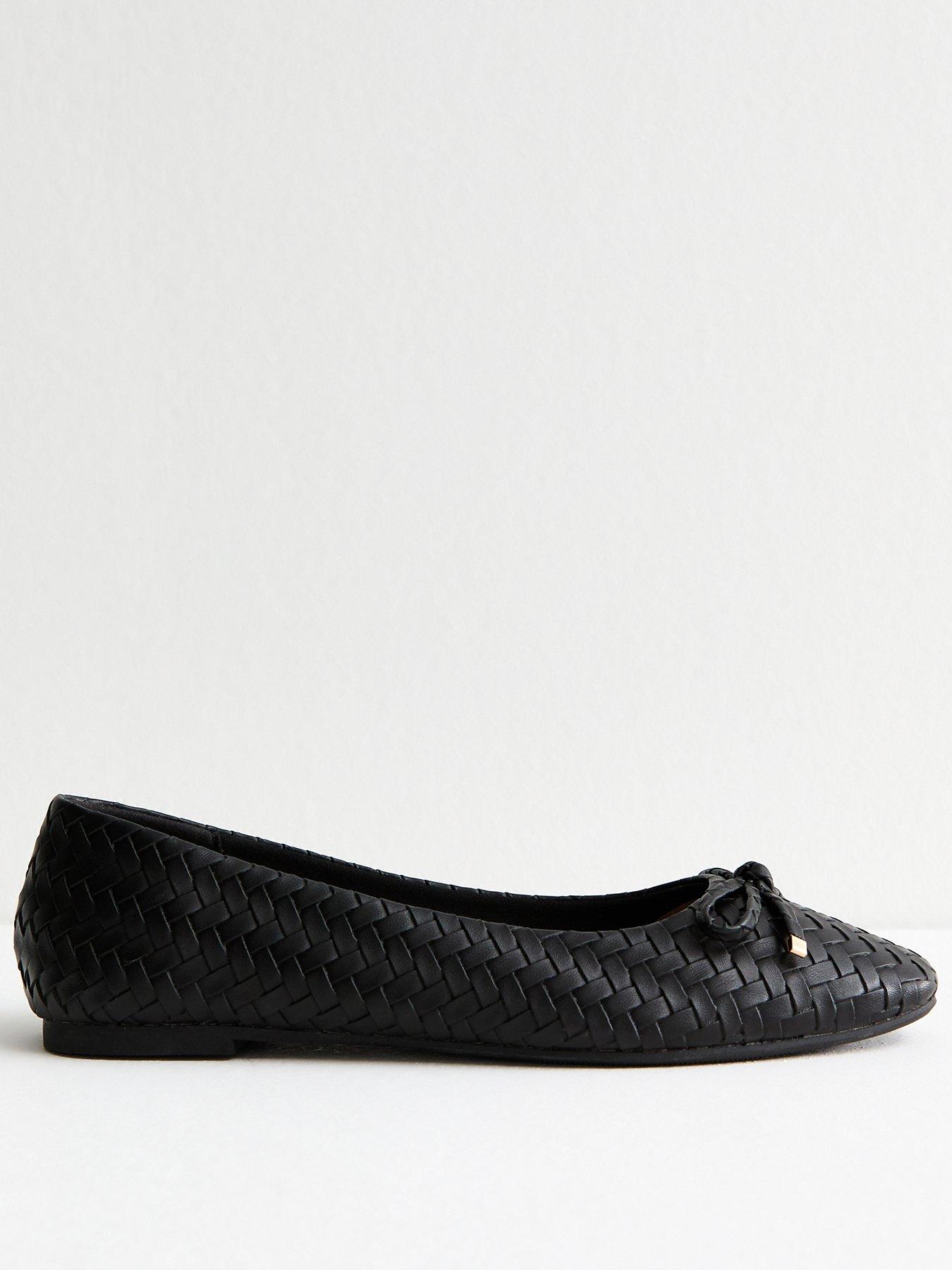 Image 2 of 4 of New Look Woven Ballet Pumps - Black