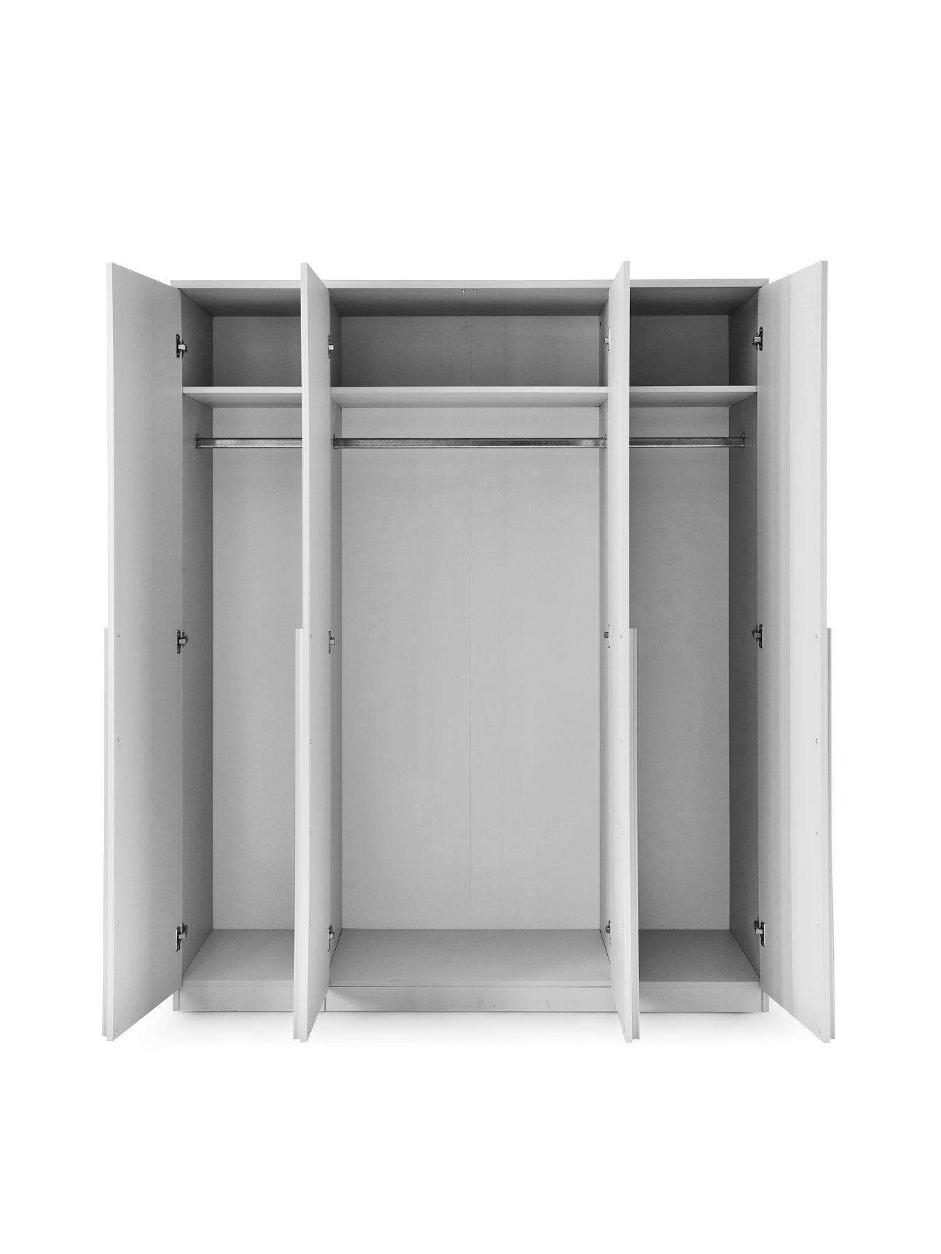Image 4 of 7 of The Very Collection Murcia 4 Door Wardrobe - White - FSC&reg; Certified
