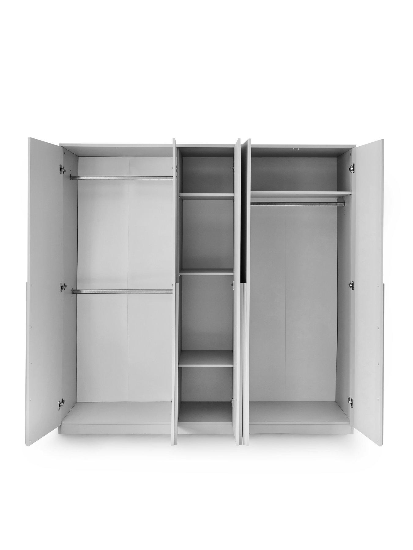 Image 4 of 7 of The Very Collection Murcia 5 Door Wardrobe - White - FSC&reg; Certified