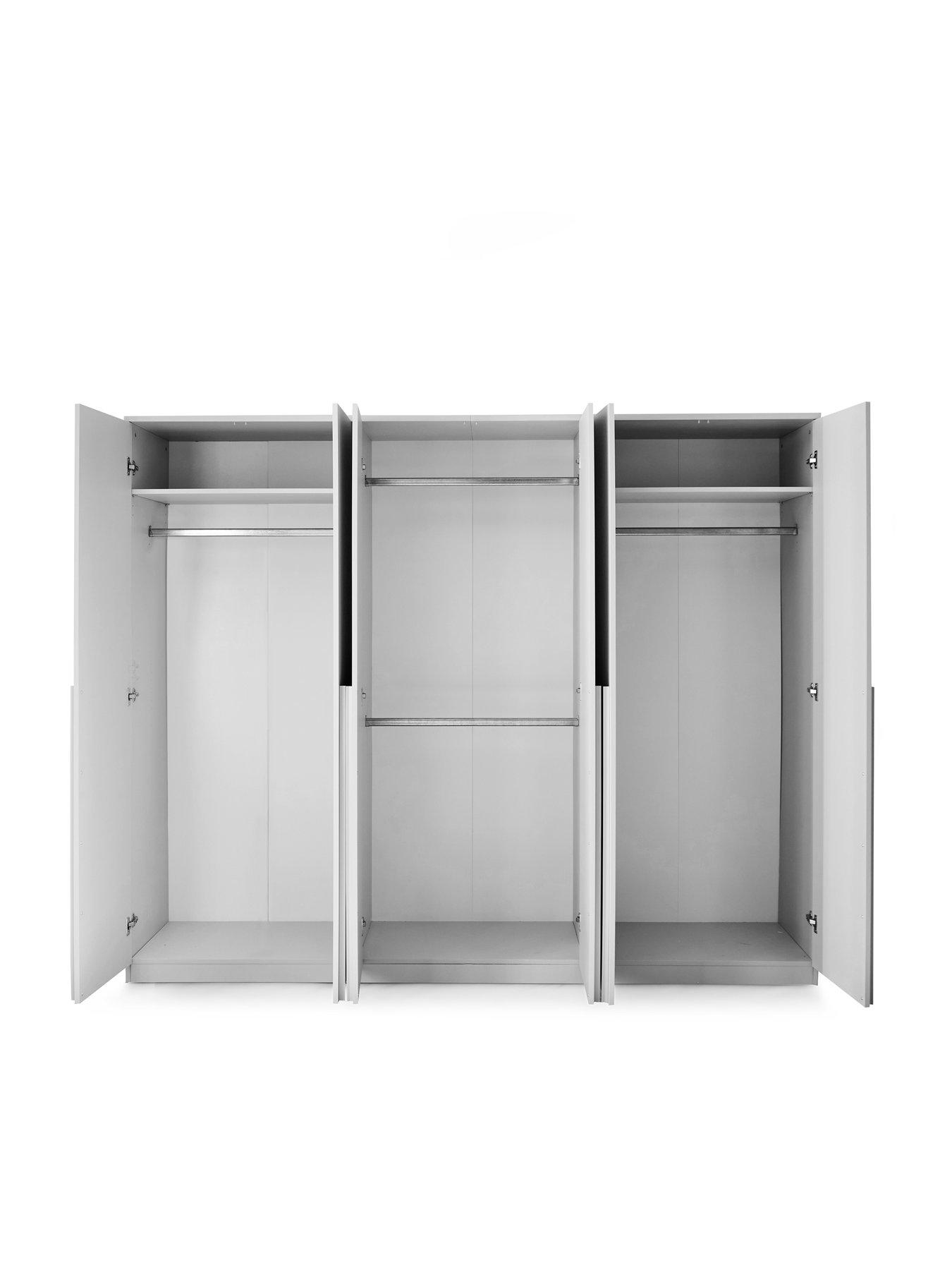 Image 4 of 7 of The Very Collection Murcia 6 Door Wardrobe - White - FSC&reg; Certified