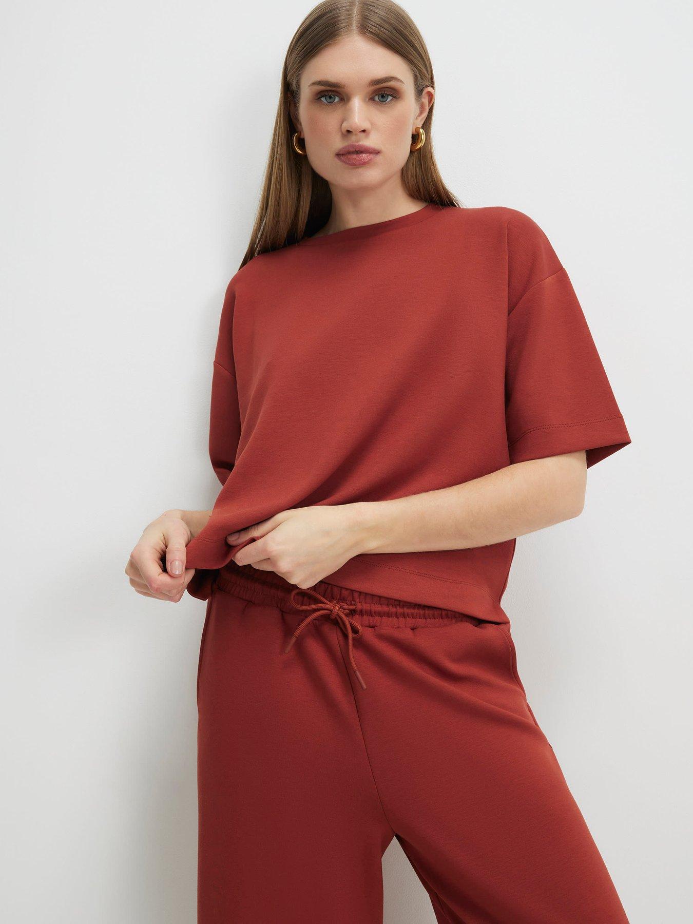 River Island Short Sleeve Premium Boxy T-Shirt - Orange