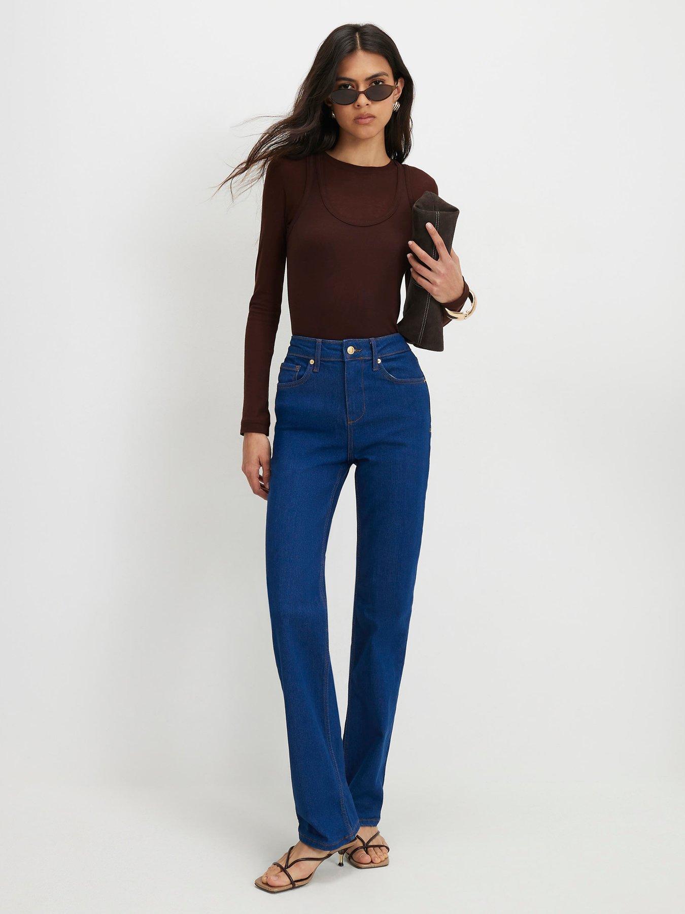 River Island Buzzy Stretch Straight - Blue