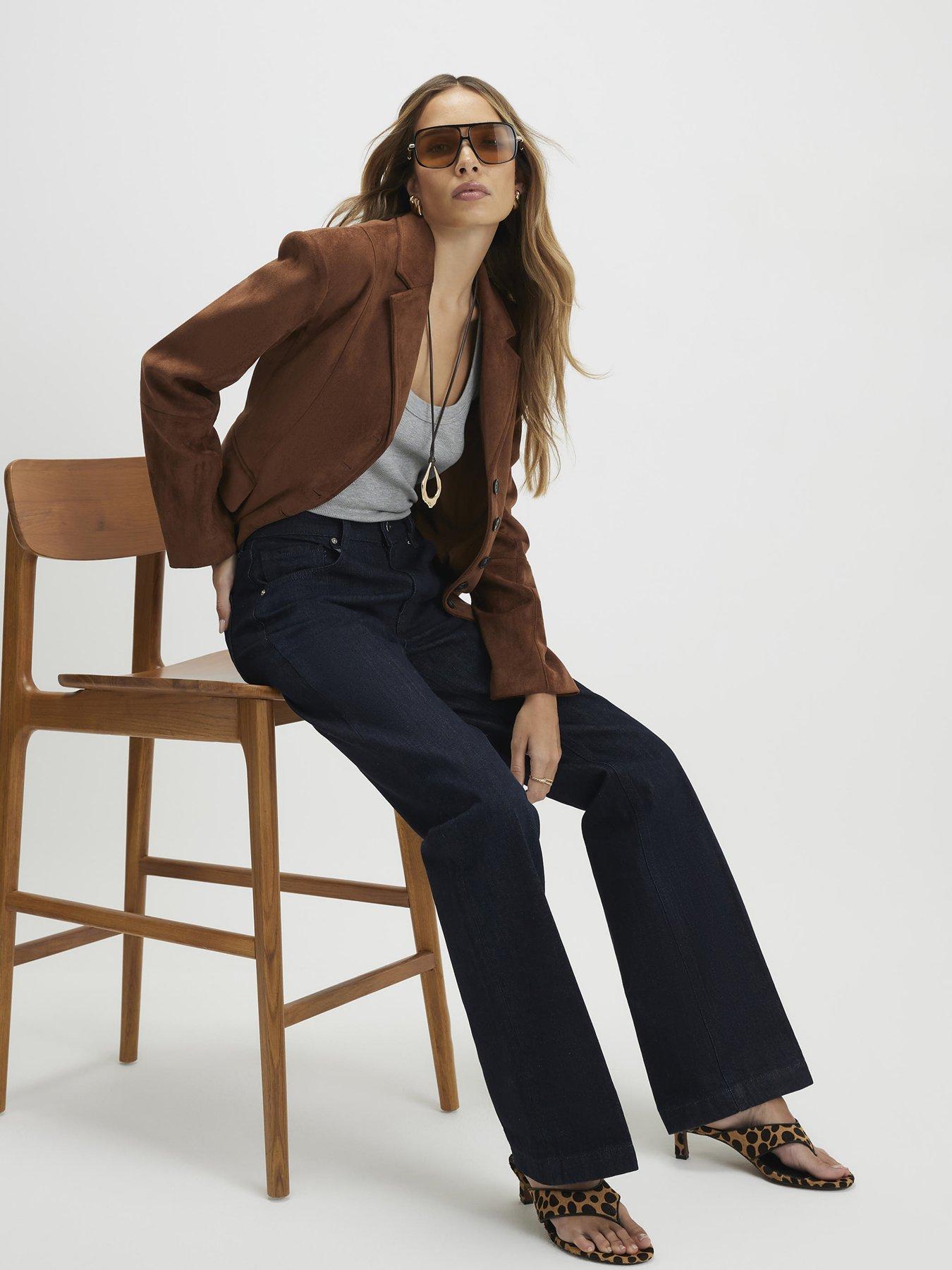  image of river-island-vicky-bootcut-jeans-blue