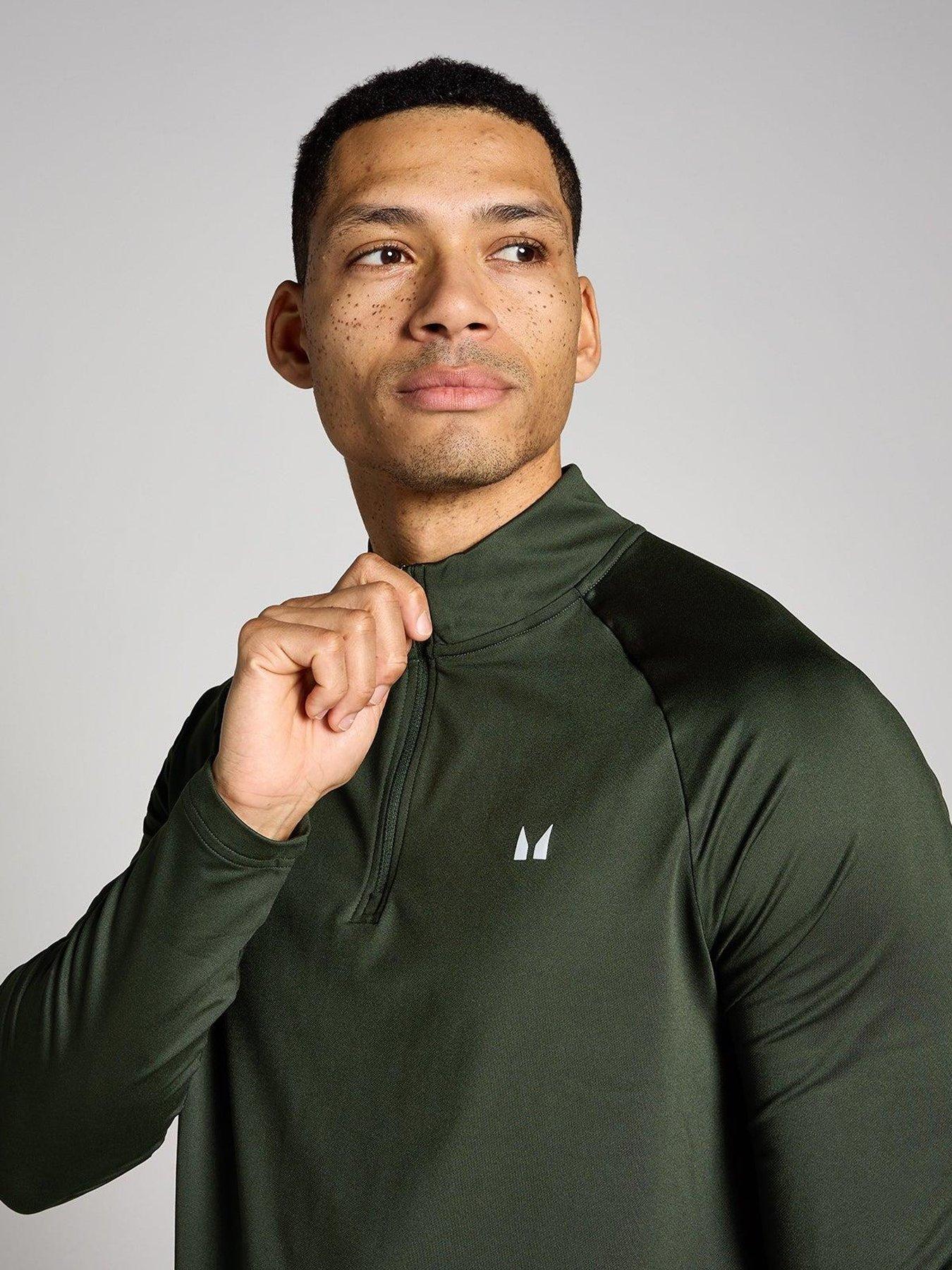 Image 4 of 4 of MyProtein Mens Training Essentials Training 1/4 Zip Top - Green