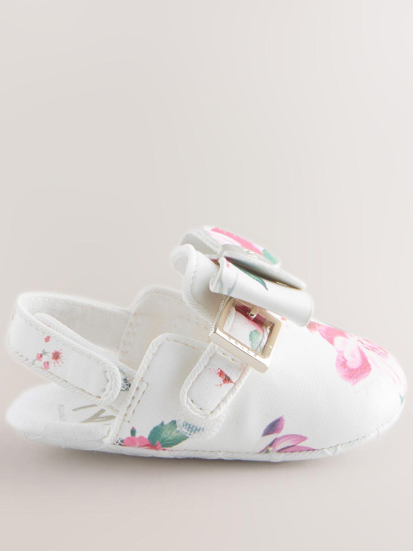 Ted Baker Baby Girls Floral Bow Sandals - White
