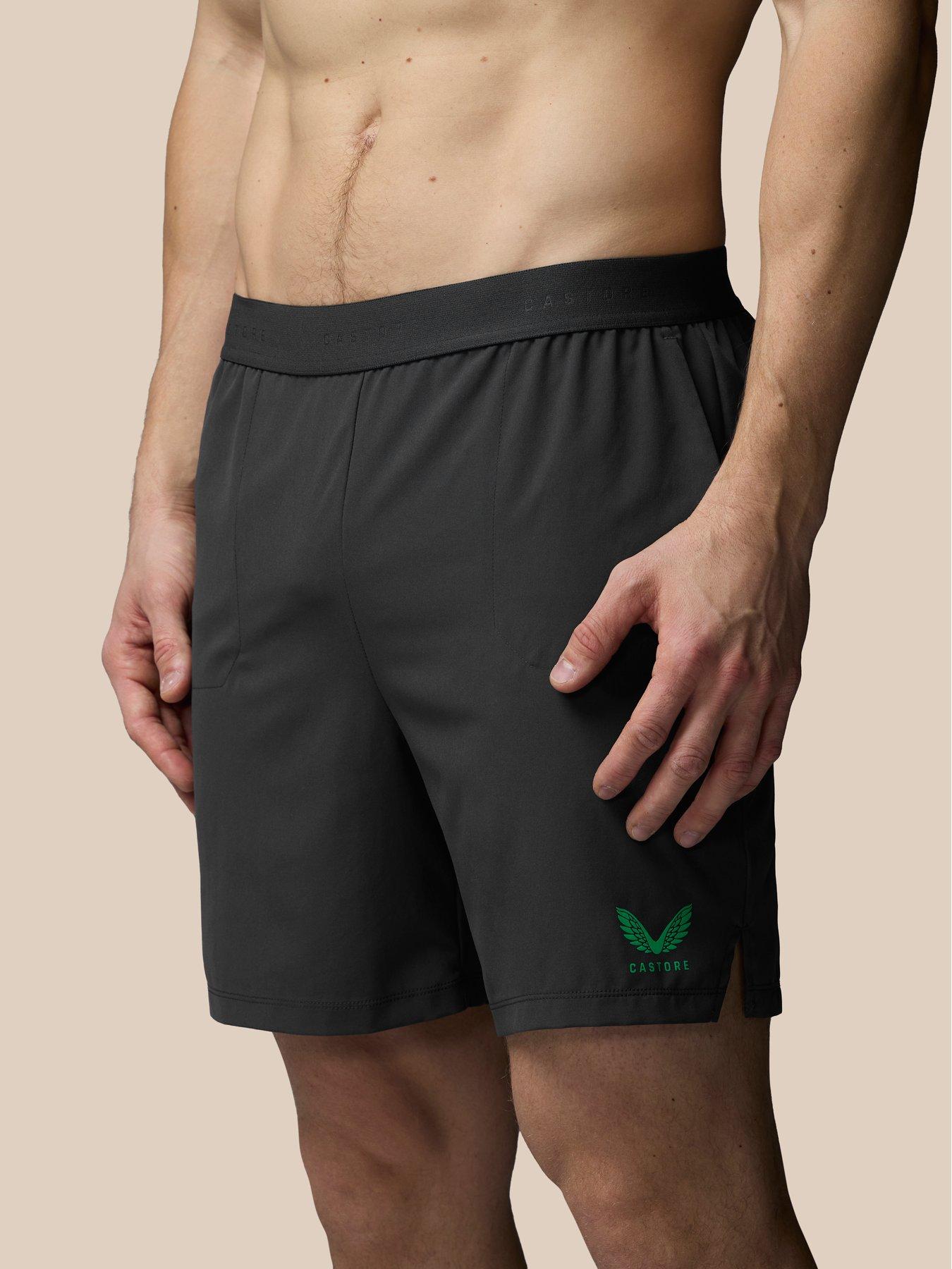 Castore Mens Training 7 Inch Branded Elastic Shorts - Grey