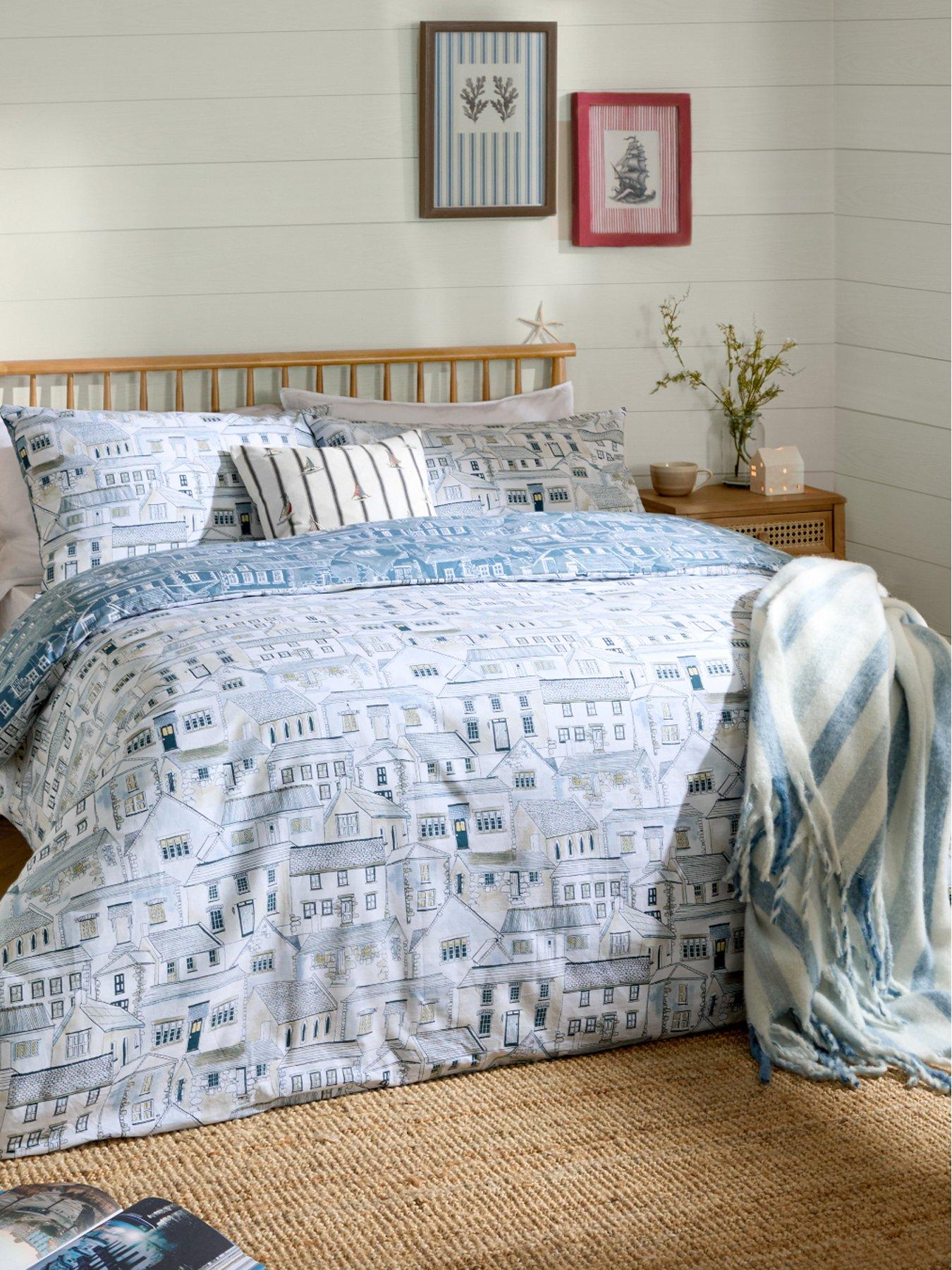 Wylder Abersoch Town Duvet Set Sea Blue