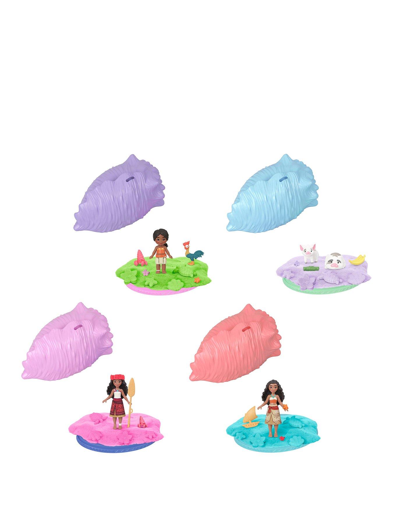 Image 1 of 6 of Disney Moana hell Reveal Small Doll or Figures, Moldable Sand &amp; Accessories Assortment