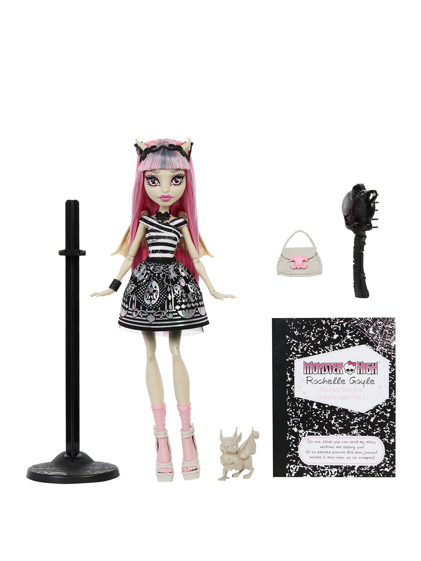 Monster High Boo-riginal Creeproduction Rochelle Goyle Doll with Diary, Doll Stand and Pet