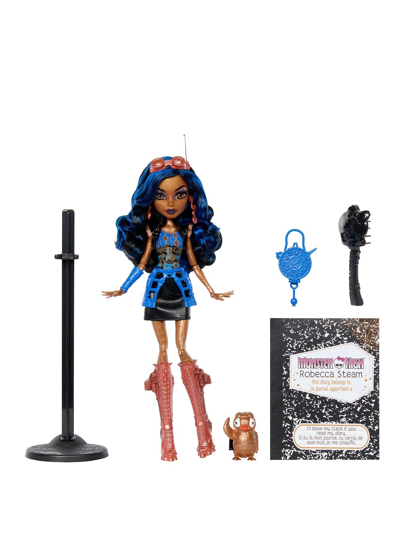 Monster High Boo-riginal Creeproduction Robecca Steam Doll with Diary, Doll Stand and Pet