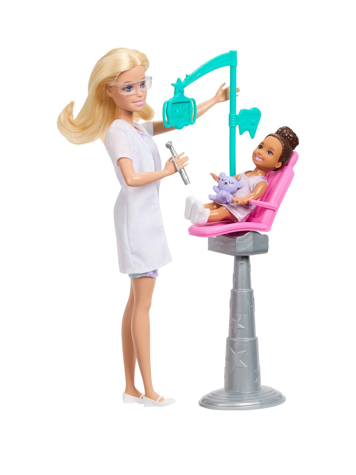 barbie-careers-dentist-playset-with-blonde-fashion-doll-small-doll-examination-chair-amp-accessories