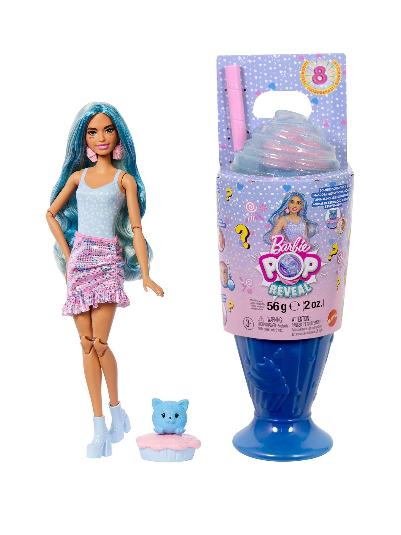 Barbie Pop Reveal Sweet Treat Series Doll  &  Accessories Set, Cool Cupcake Fashion Doll  &  Pet