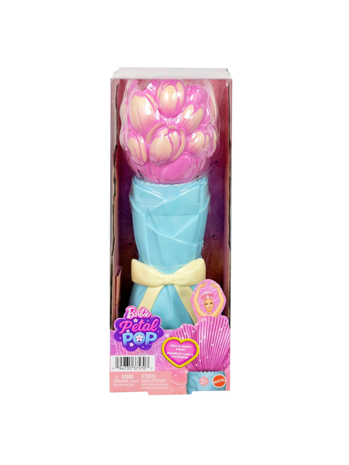 Image 7 of 8 of Barbie Petal Pop Scented Fashion Doll with Pink Tulip Dress, Reveal Accessories like Bunny &amp; More