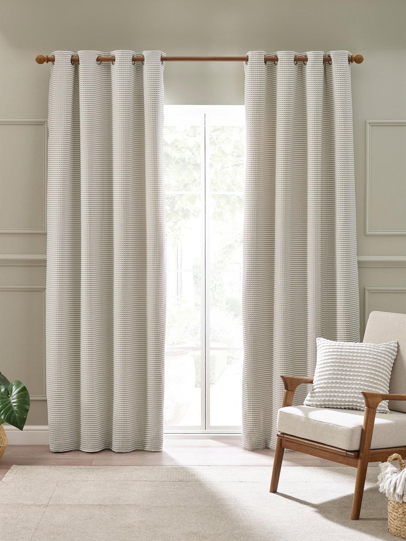 Image 1 of 3 of Catherine Lansfield Stab Stitch Curtains