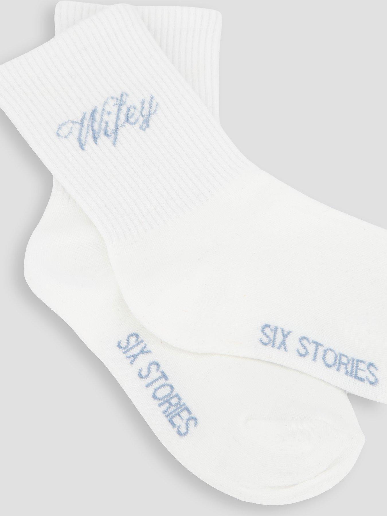  image of six-stories-just-married-socks-white