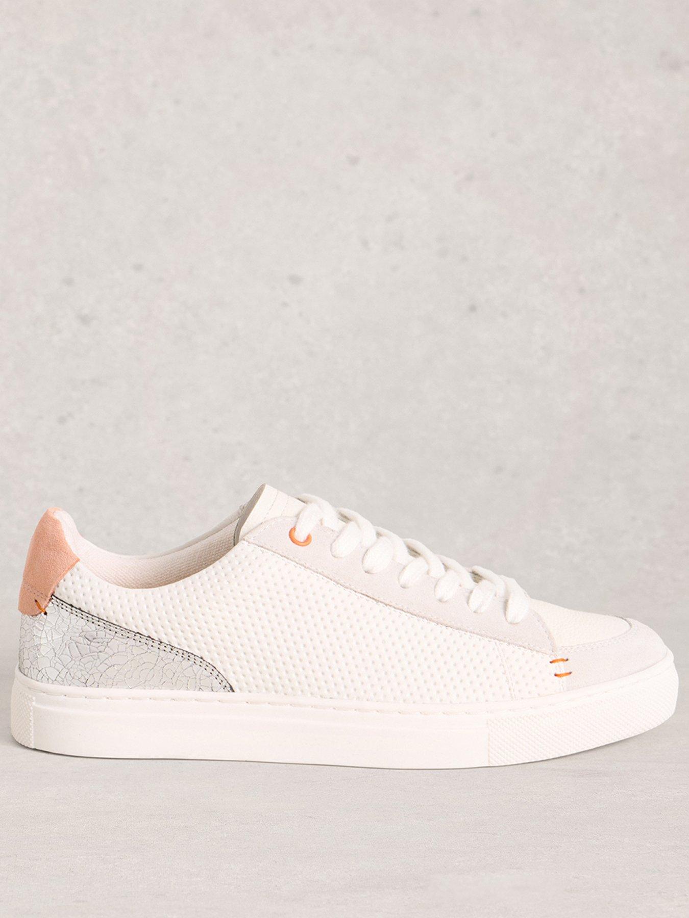 White Stuff Tori Perforated Trainer - White
