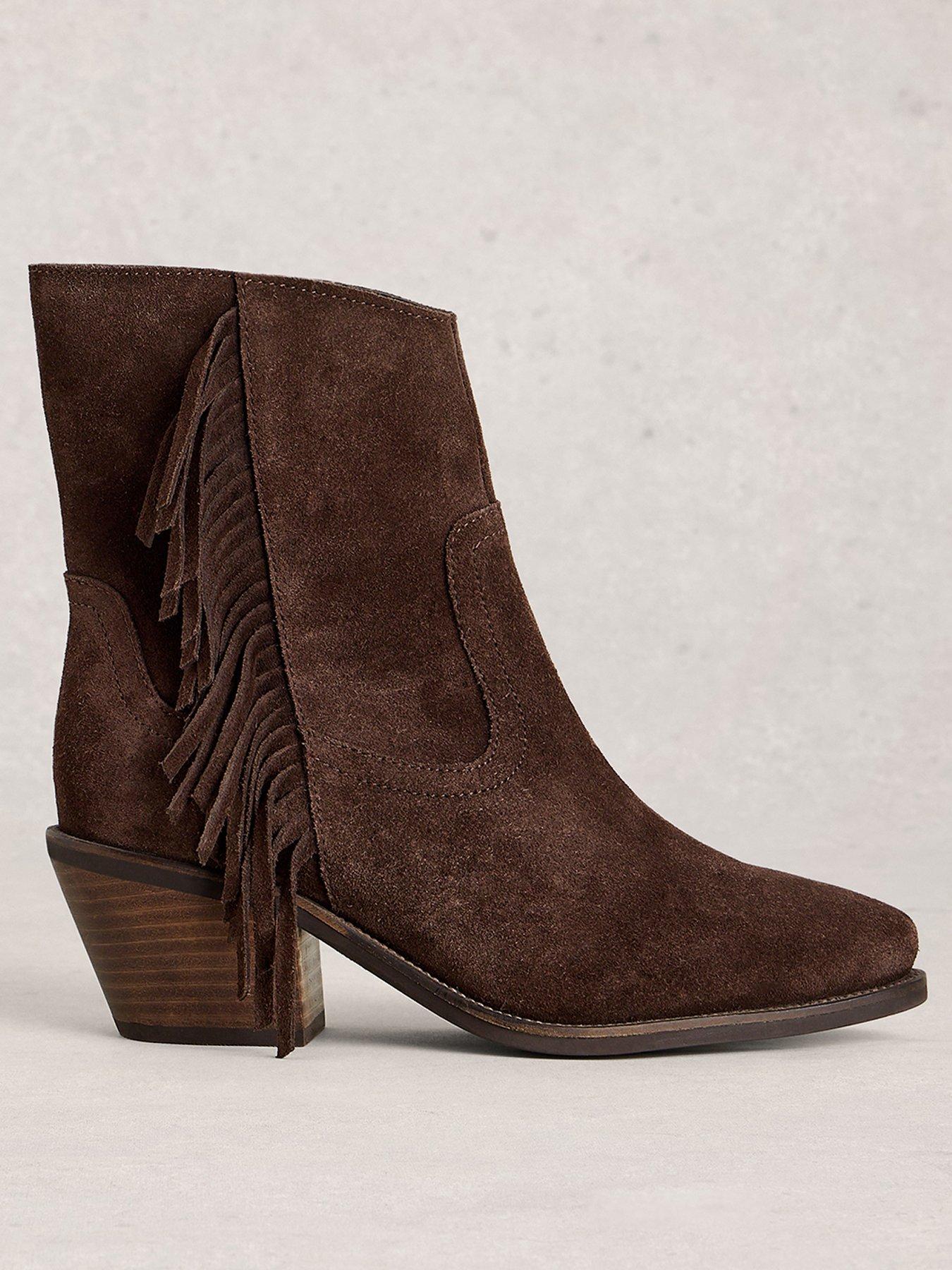 front image of white-stuff-cherry-fringe-ankle-boot-brown