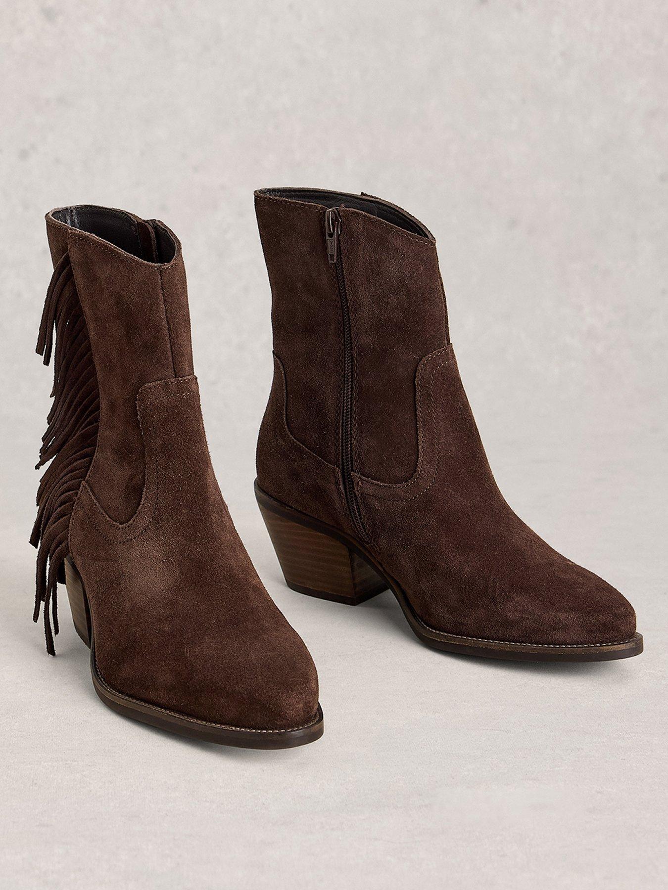  image of white-stuff-cherry-fringe-ankle-boot-brown