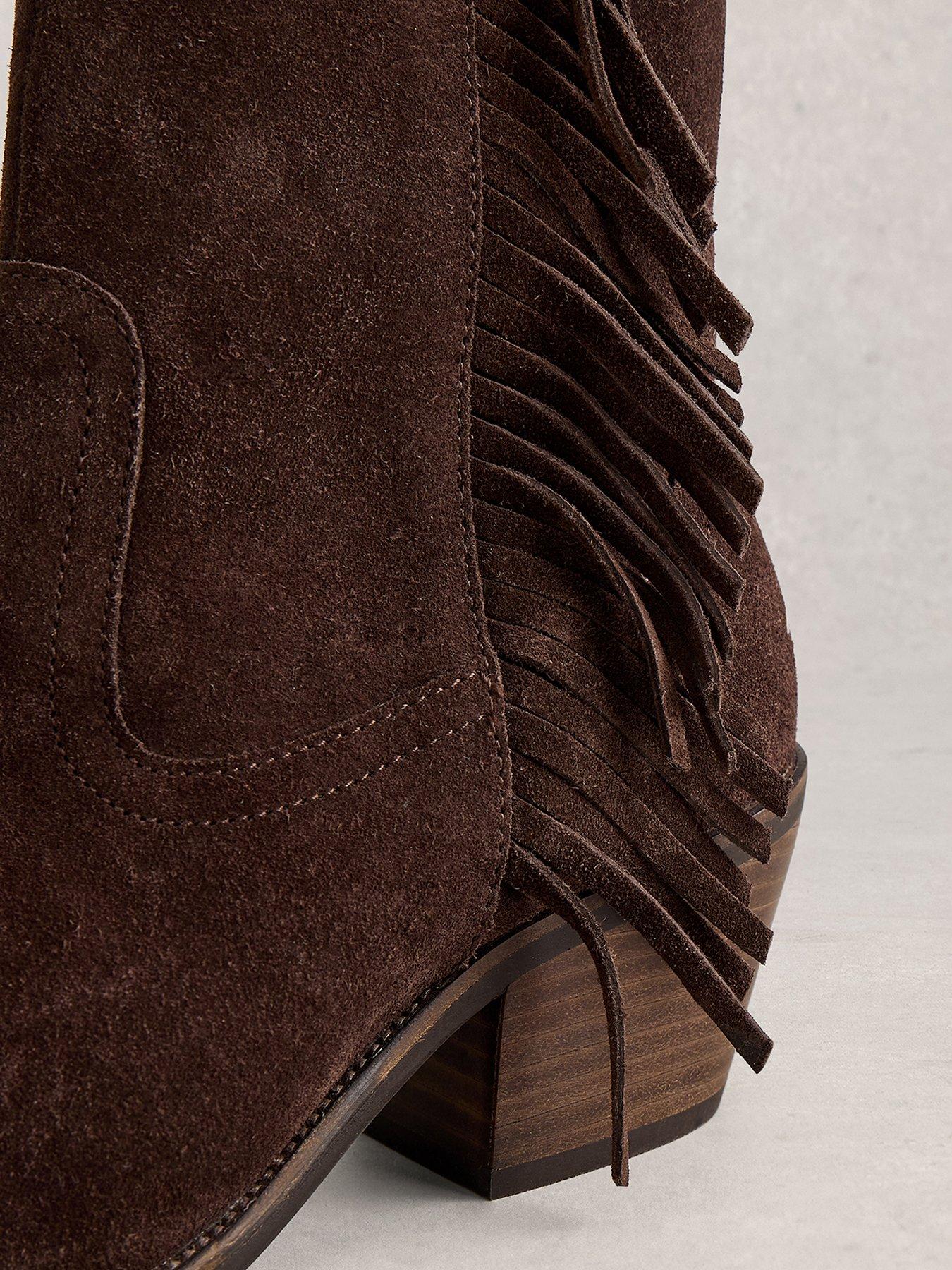  image of white-stuff-cherry-fringe-ankle-boot-brown