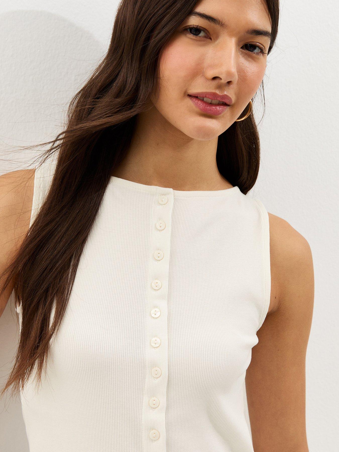  image of new-look-button-through-tank-top-cream