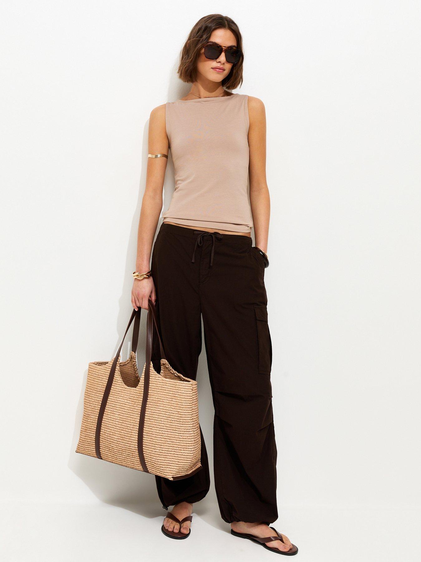  image of new-look-slash-neck-vest-top-mink