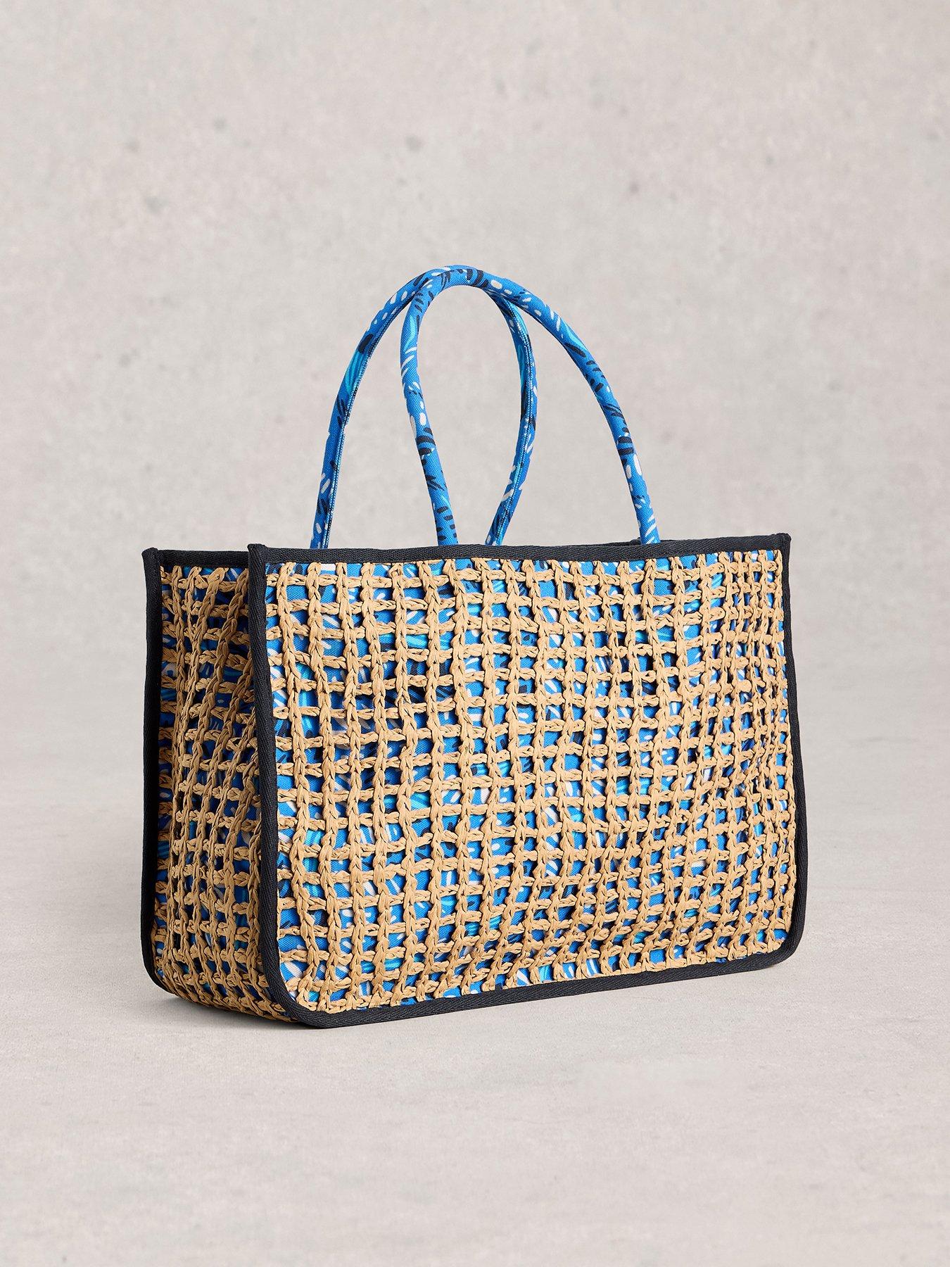  image of white-stuff-jasmine-weave-tote-bag-blue