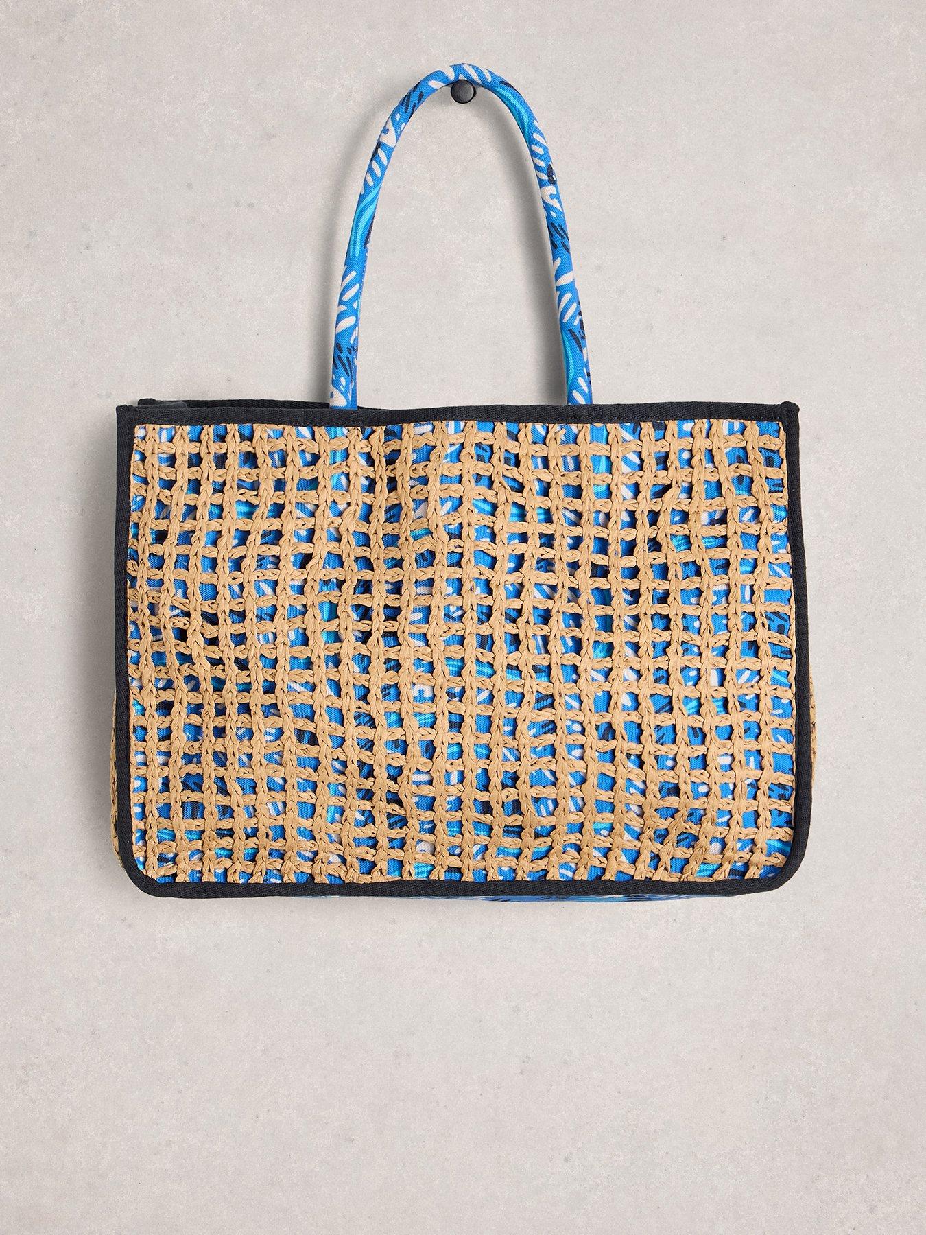  image of white-stuff-jasmine-weave-tote-bag-blue