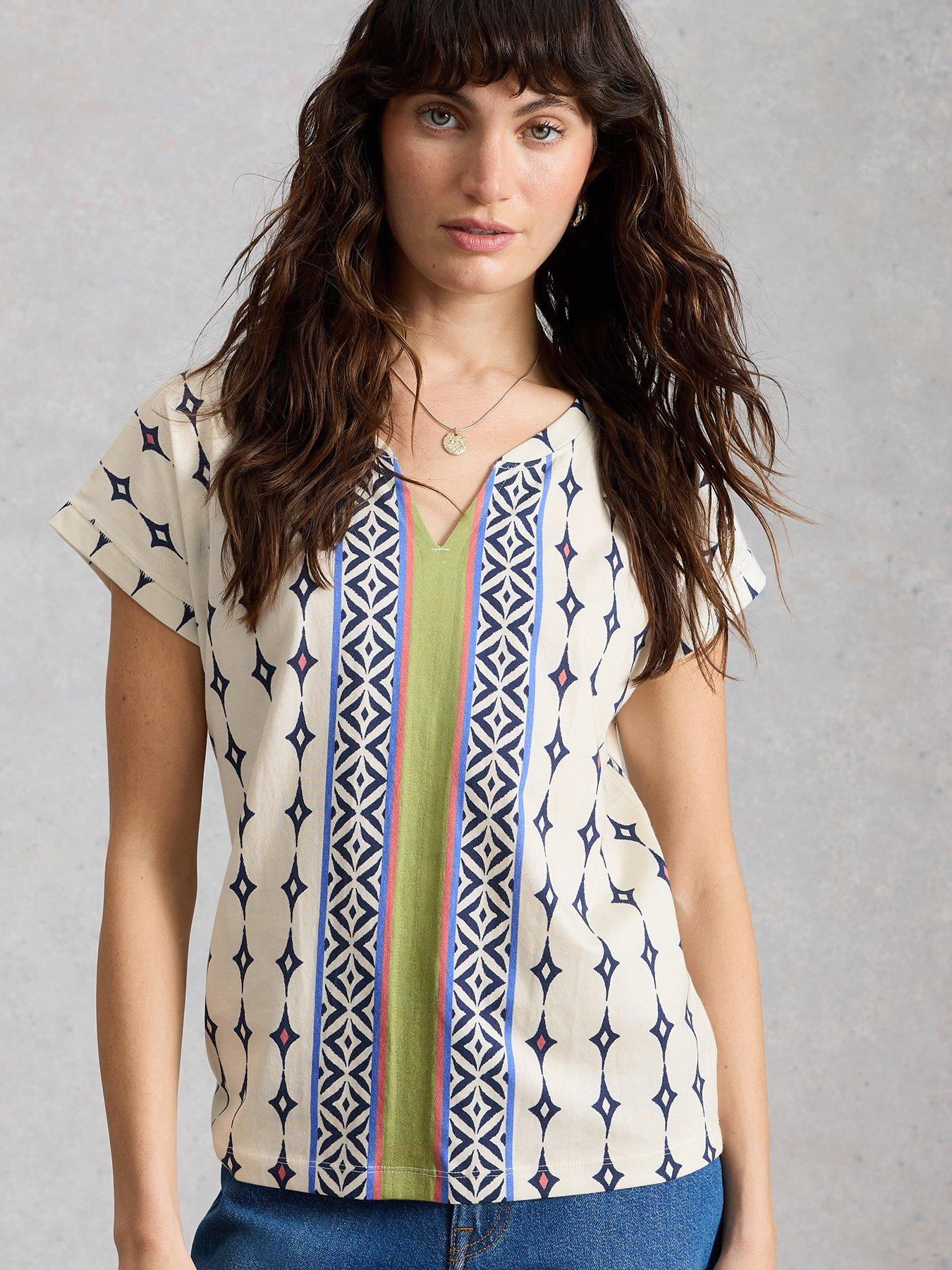 image of white-stuff-nelly-notch-neck-tee