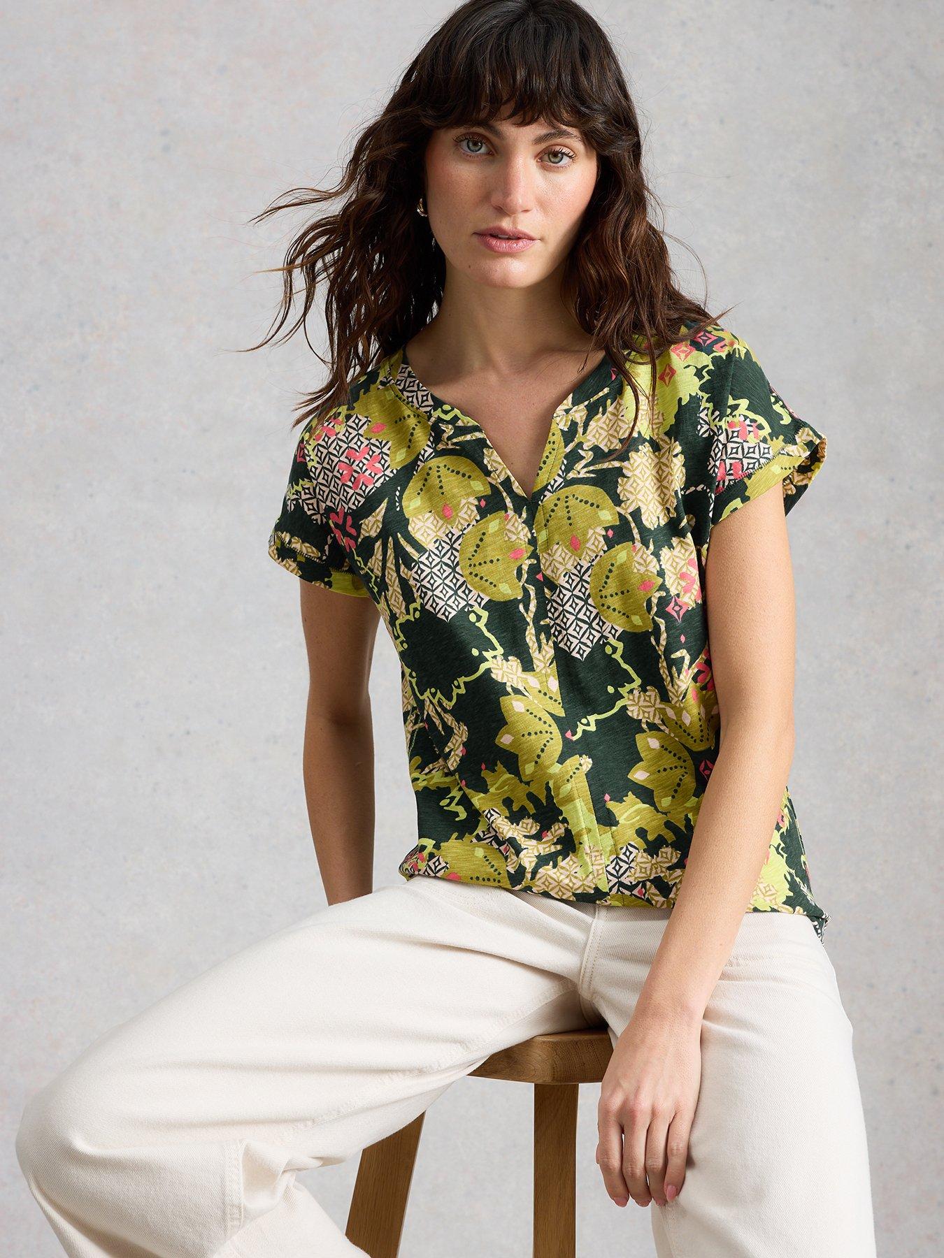 Image 1 of 6 of White Stuff Nelly Notch Neck Tee