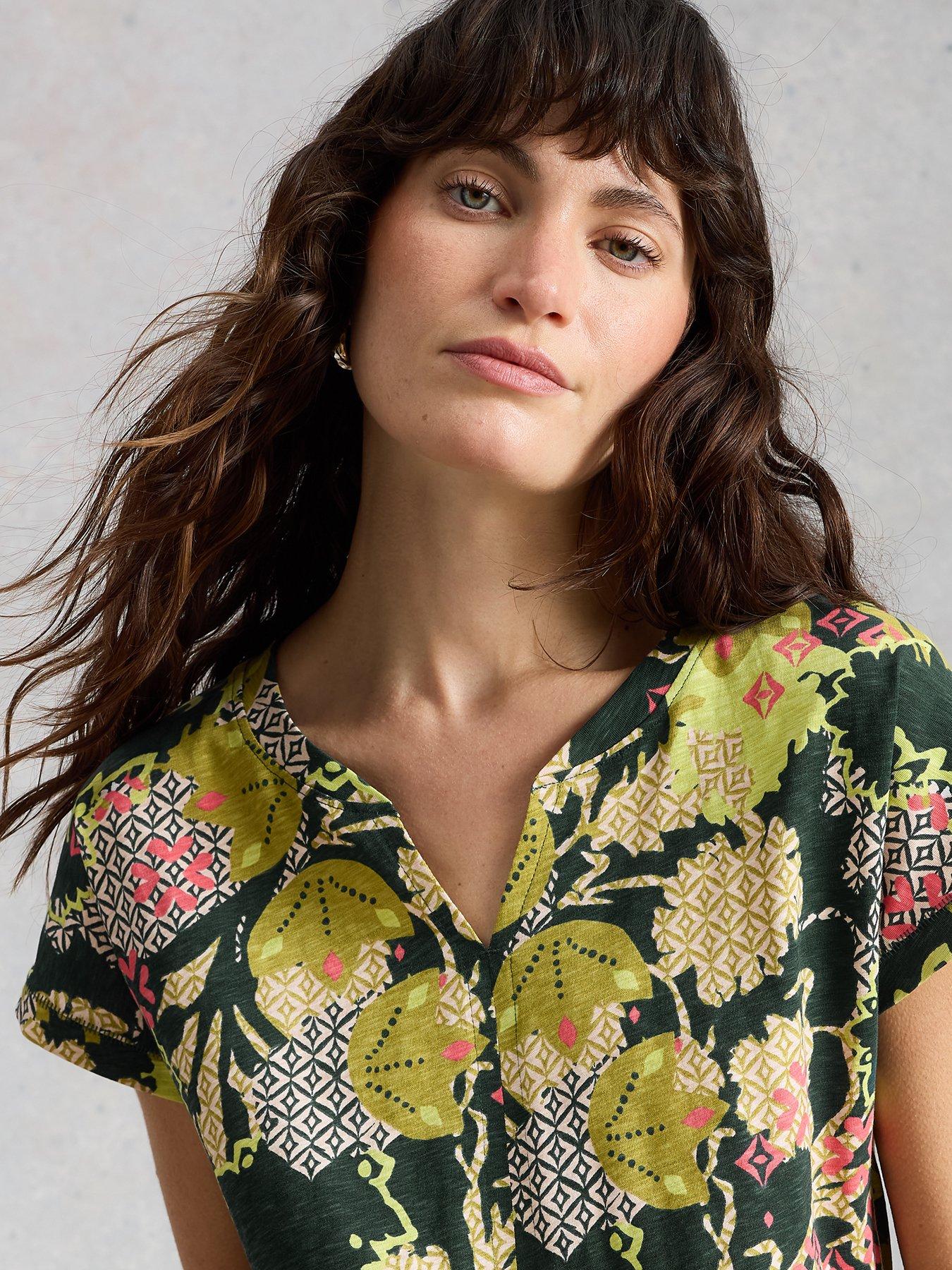 Image 4 of 6 of White Stuff Nelly Notch Neck Tee