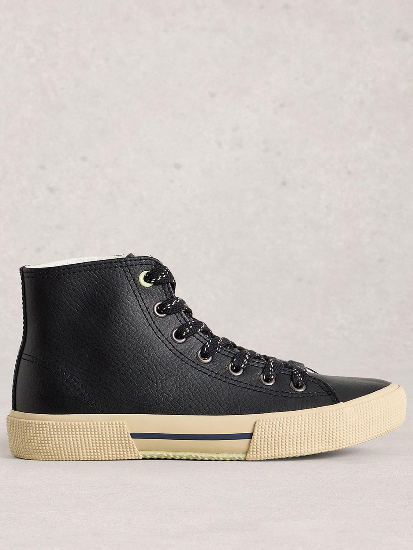 White Stuff Pippa Hi-Top Trainer - Black