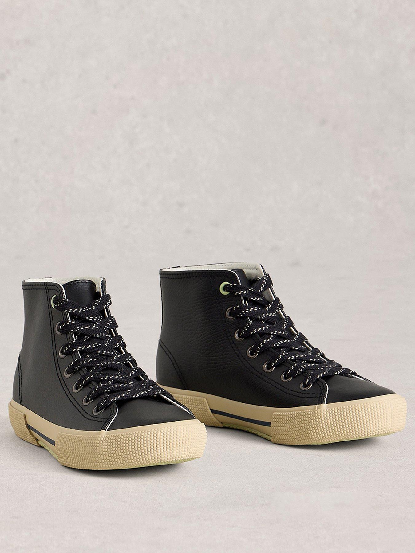 Image 2 of 4 of White Stuff Pippa Hi-Top Trainer - Black
