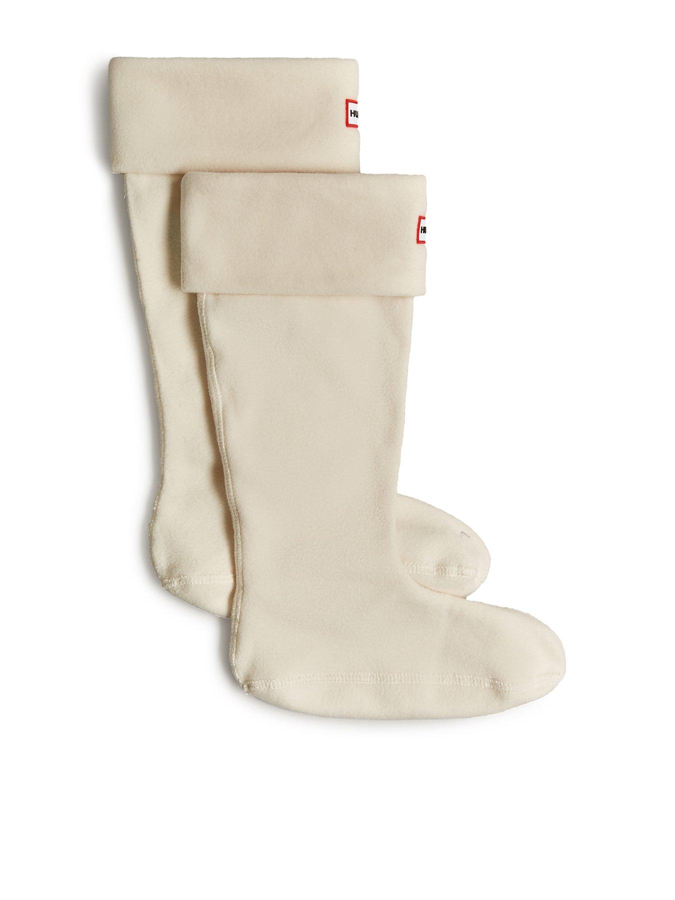 Hunter Fleece Tall Boot Sock - White