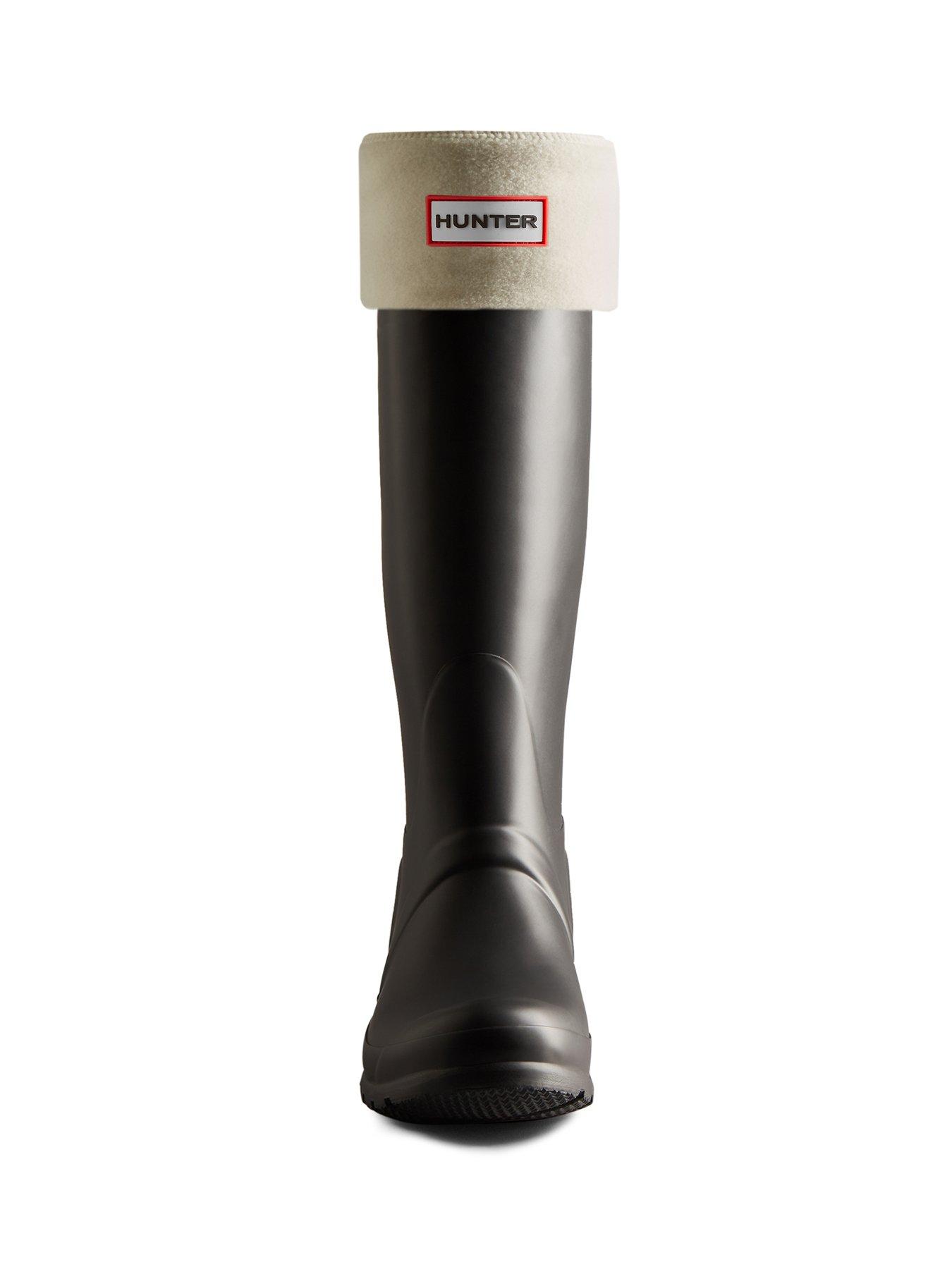 Image 3 of 3 of Hunter Fleece Tall Boot Sock - White
