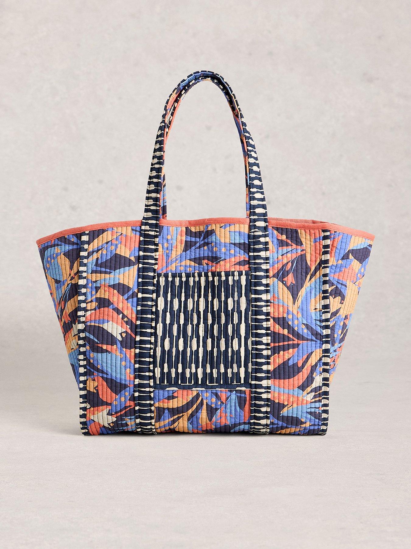 Image 1 of 4 of White Stuff Riley Reversible Tote Bag - Navy