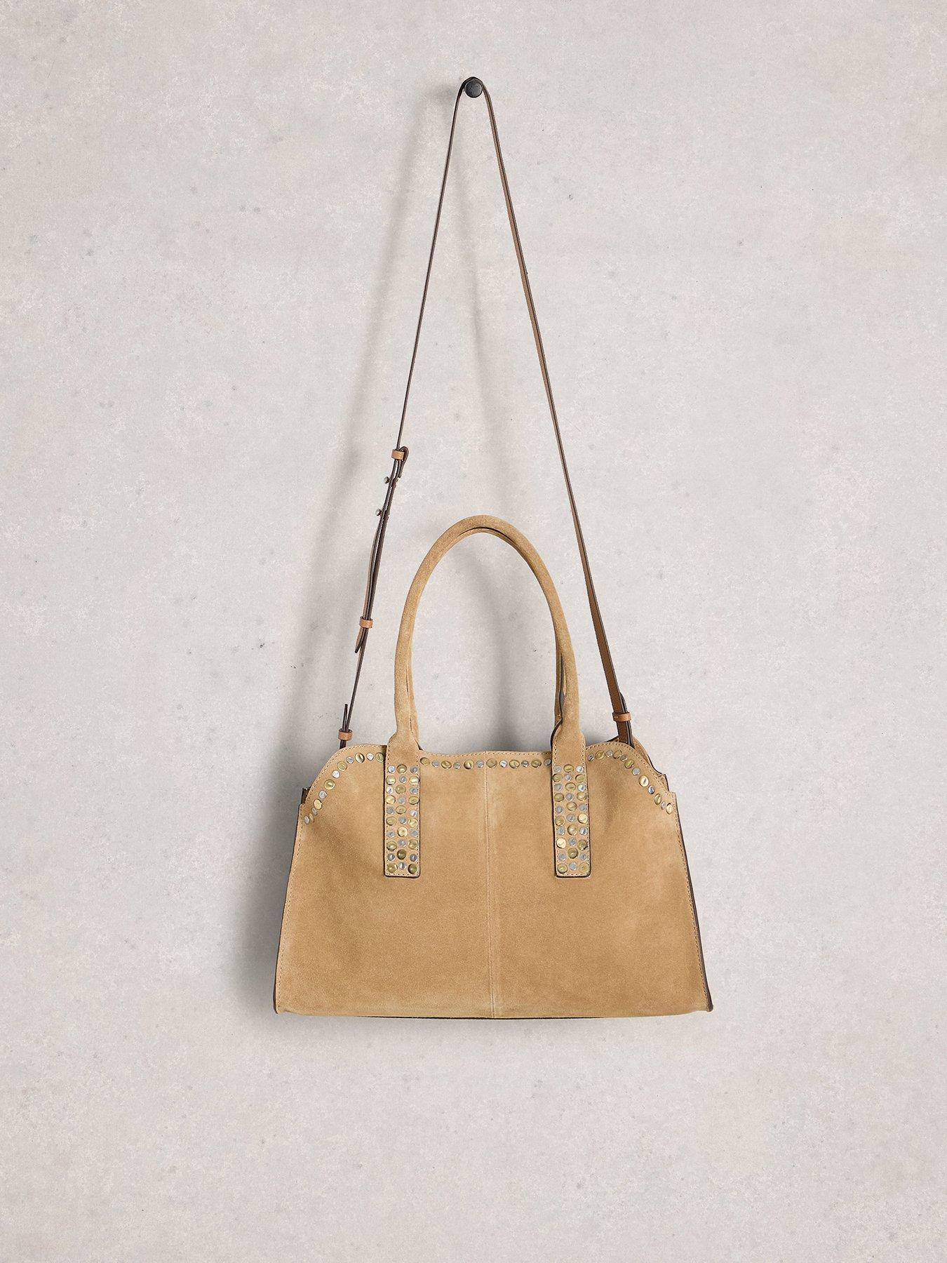 Image 3 of 4 of White Stuff Bryony Studded Bowling Bag - Brown