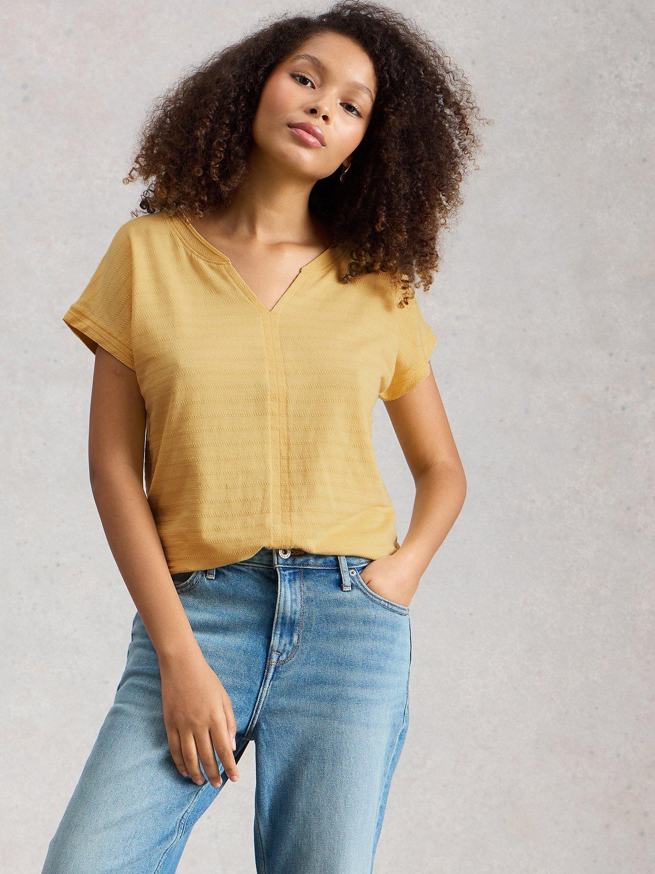 Image 1 of 6 of White Stuff Nelly Notch Texture Tee