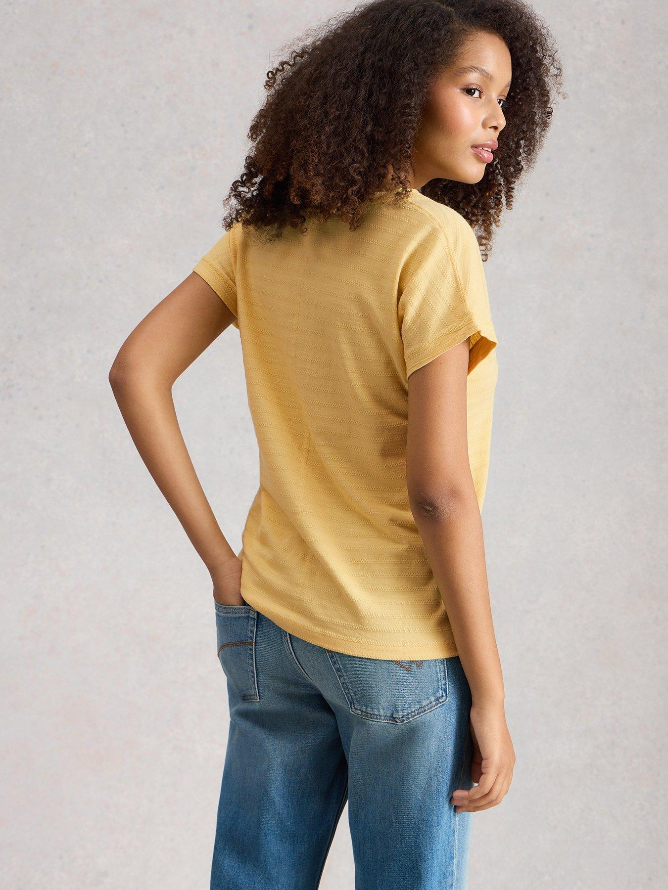 Image 2 of 6 of White Stuff Nelly Notch Texture Tee