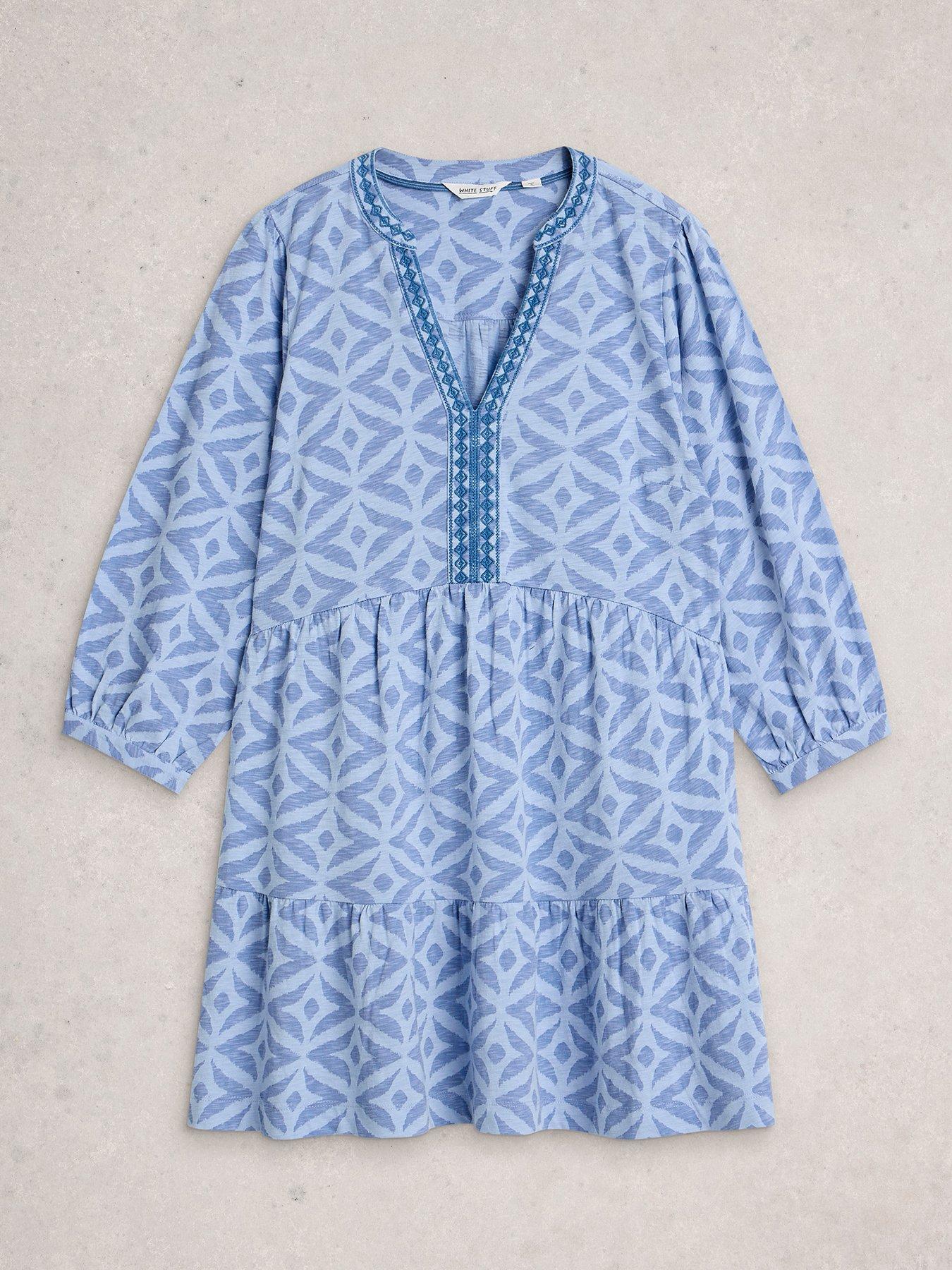 Image 5 of 6 of White Stuff Marta Embroidered Tunic - Blue