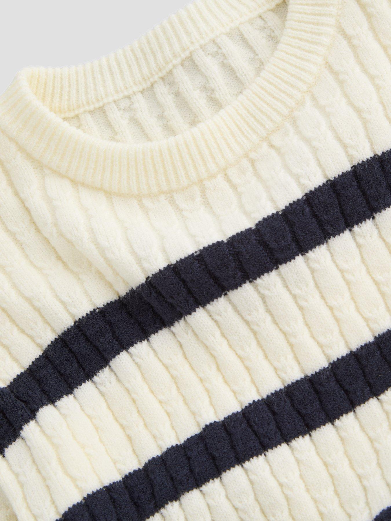 Image 3 of 4 of The Very Collection Girls Crew Neck Lightweight Knitted Jumper - Stripe