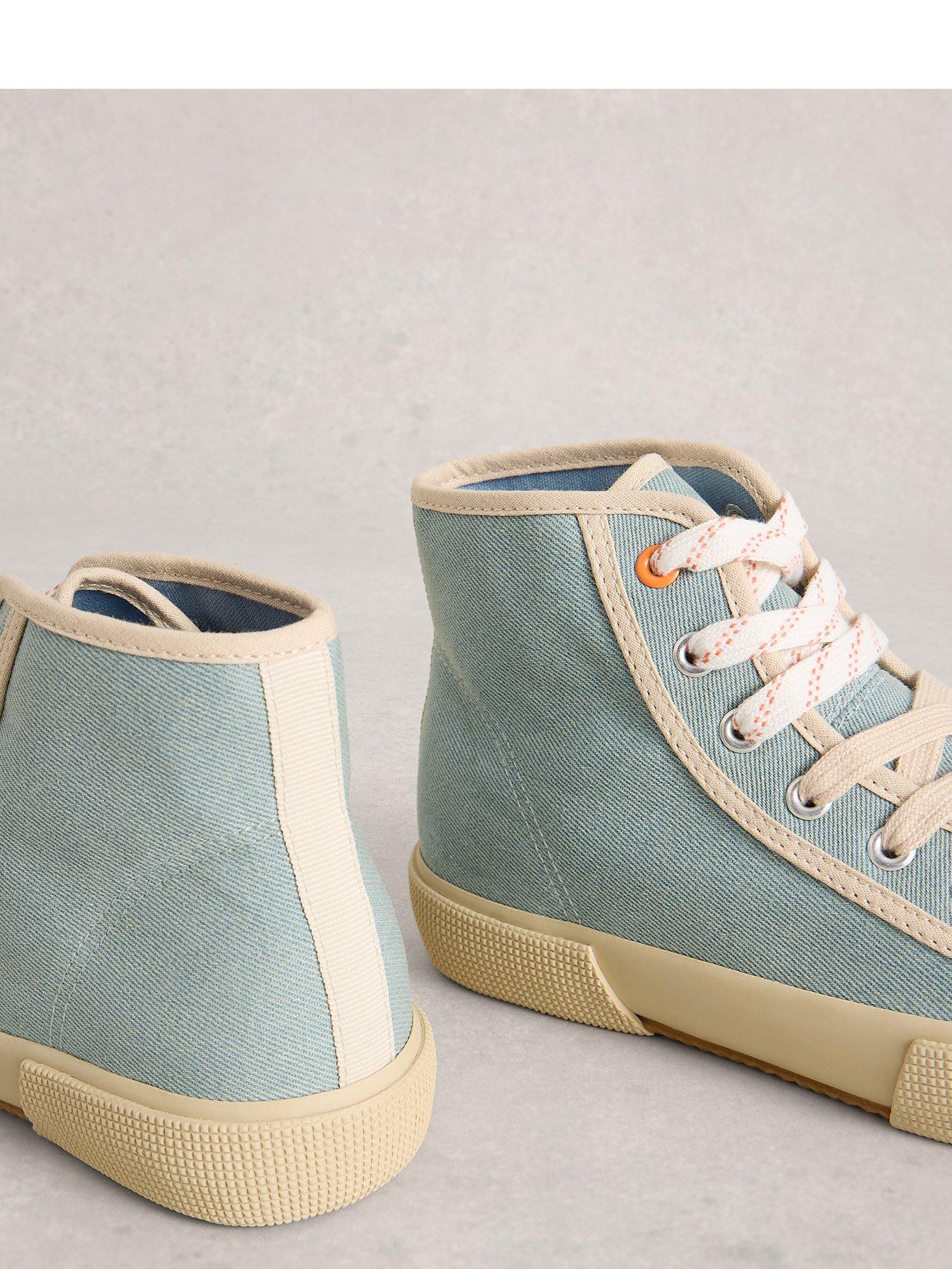 Image 4 of 4 of White Stuff Pippa Hi-Top Trainer - Blue