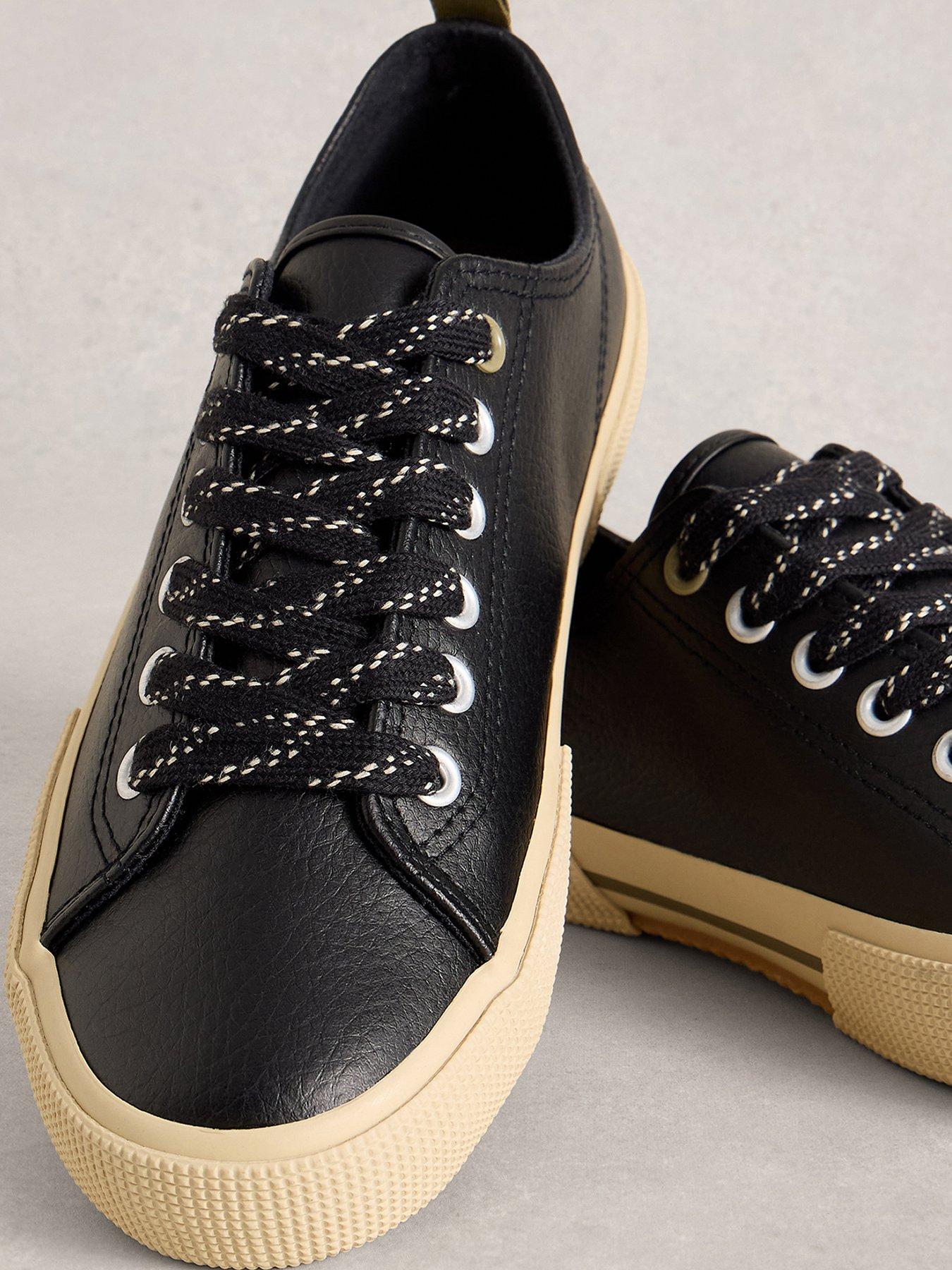  image of white-stuff-pippa-leather-lace-up-trainer-black