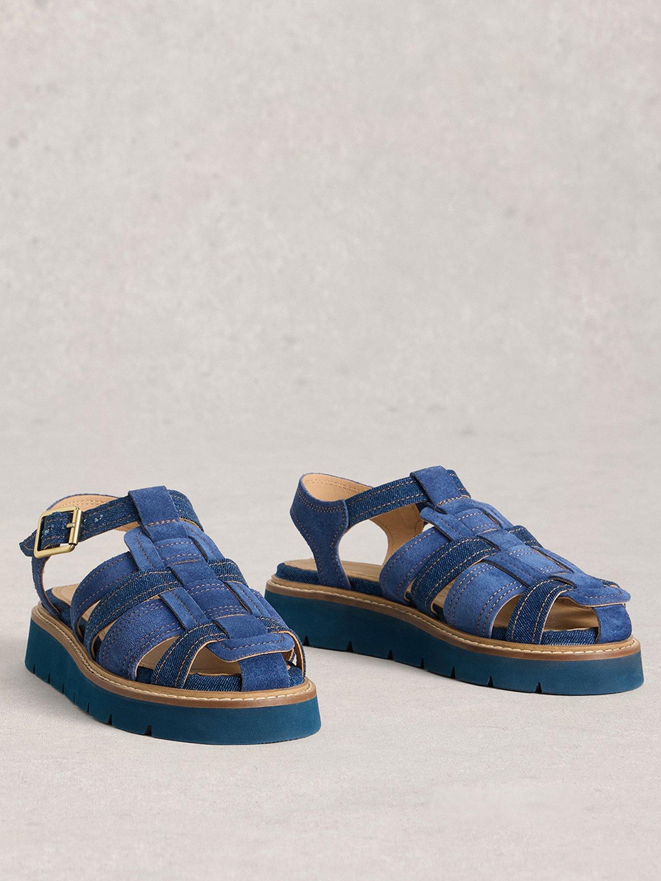 Image 2 of 4 of White Stuff Chunky Fisherman Sandal - Blue